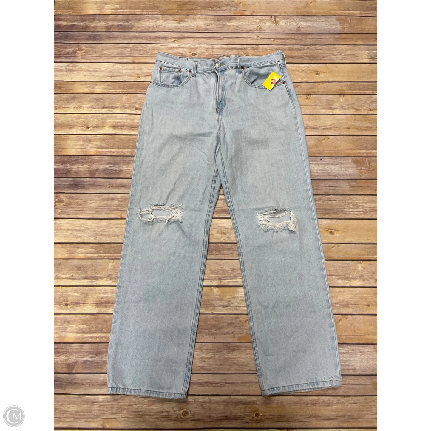 Jeans Wide Leg By Levis In Blue Denim, Size: 12