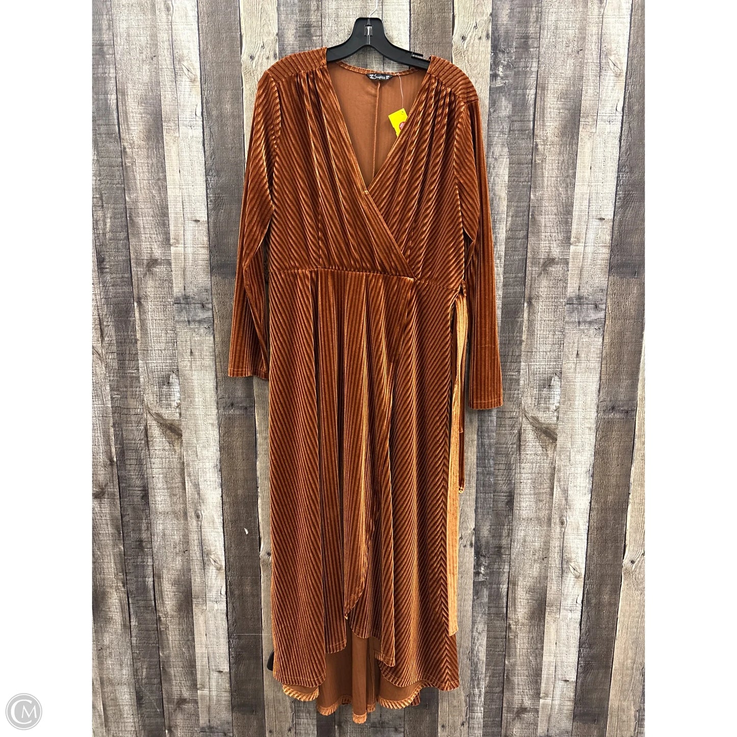 Dress Casual Maxi By Simplee In Bronze, Size: Xl