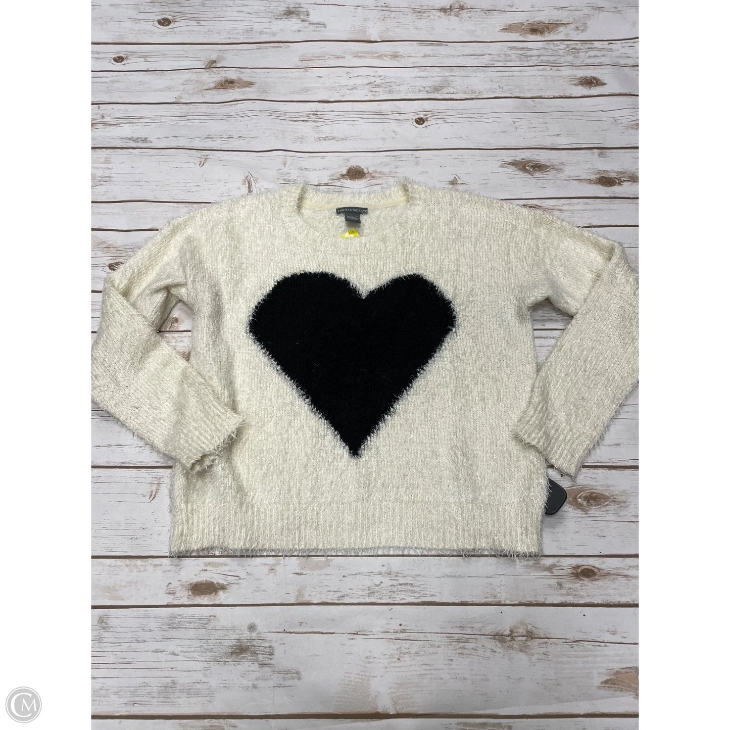 Sweater By Chelsea And Theodore In Ivory, Size: L