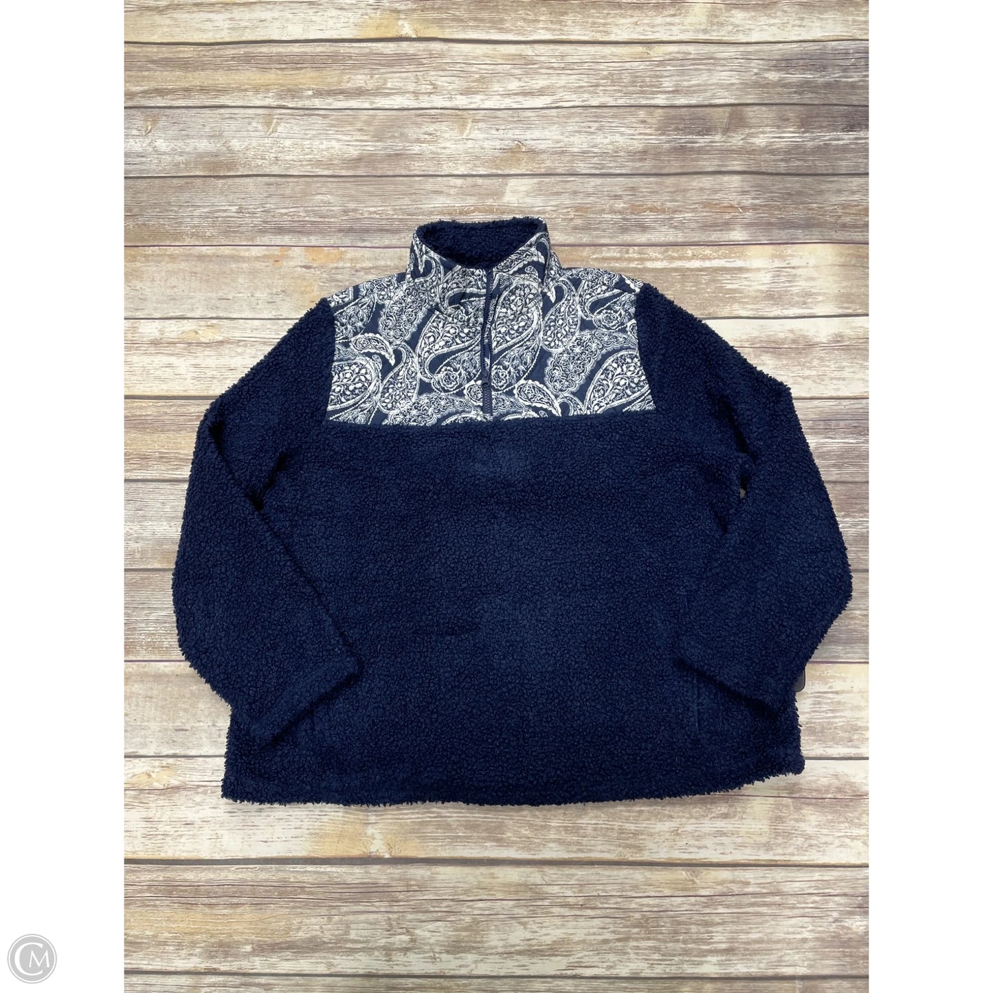 Jacket Fleece By Vera Bradley In Blue, Size: Xl