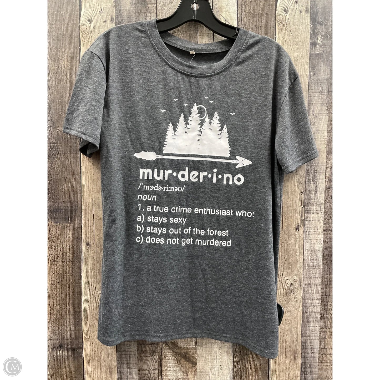 Top Short Sleeve Basic By Cmf In Grey, Size: S