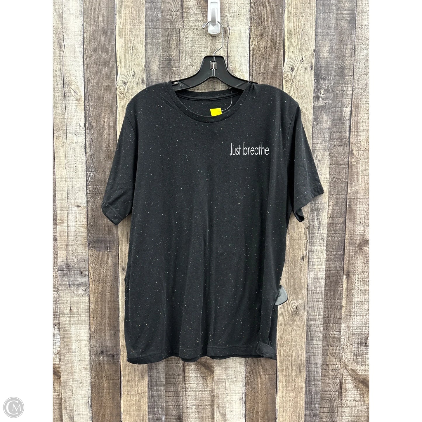 Top Short Sleeve Basic By Cmf In Black, Size: L