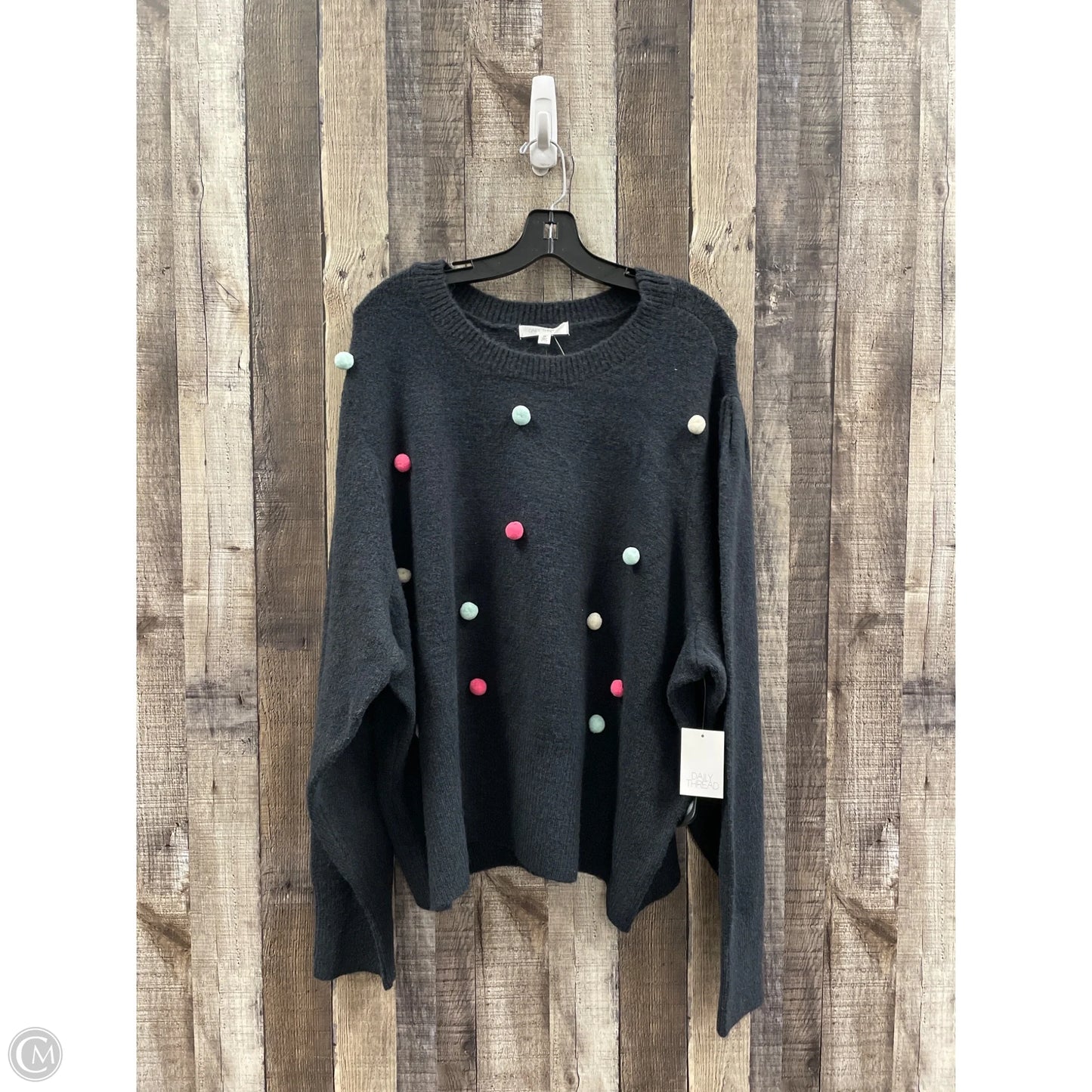 Sweater By Daily Thread In Black, Size: 2x