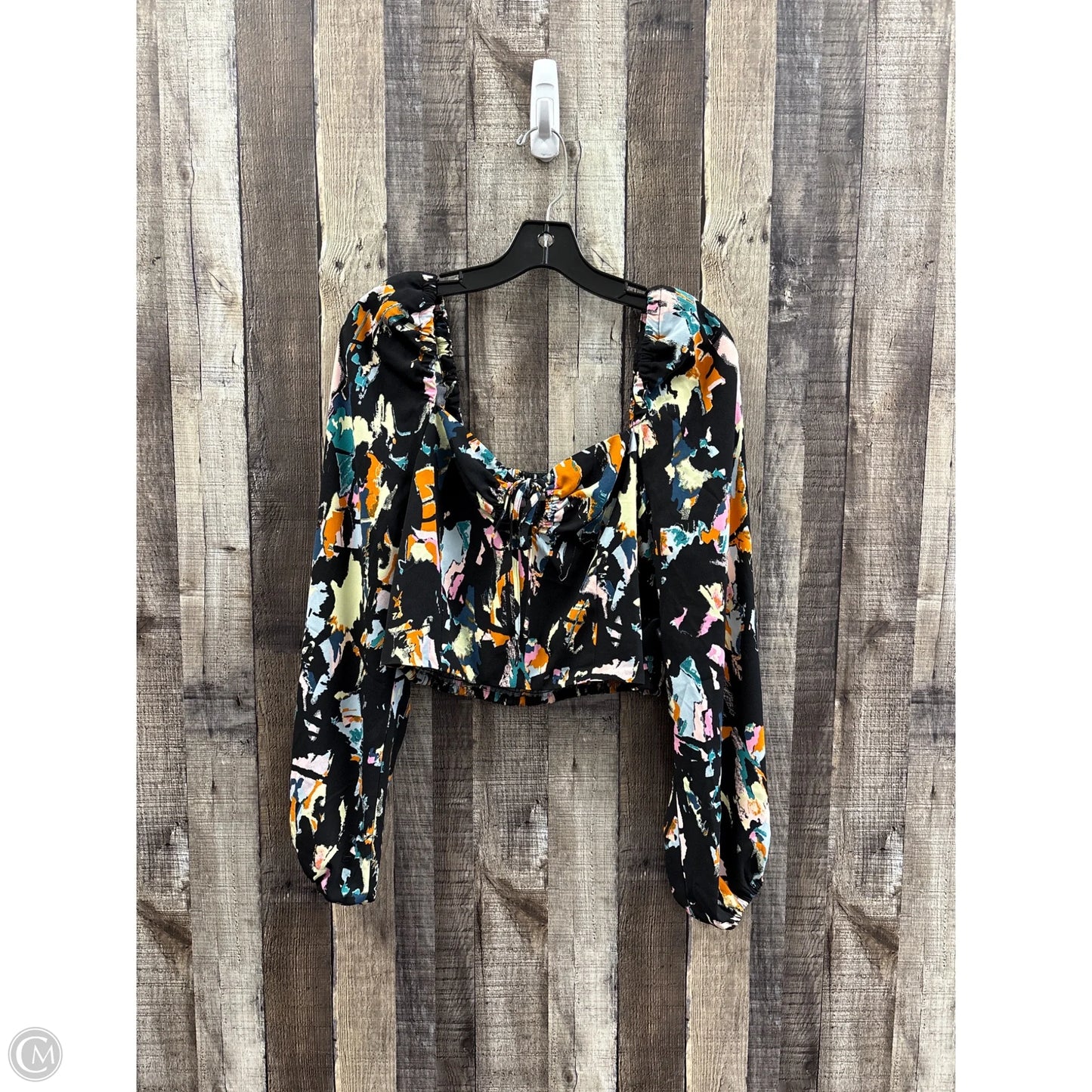 Top Long Sleeve By Open Edit In Multi-colored, Size: M