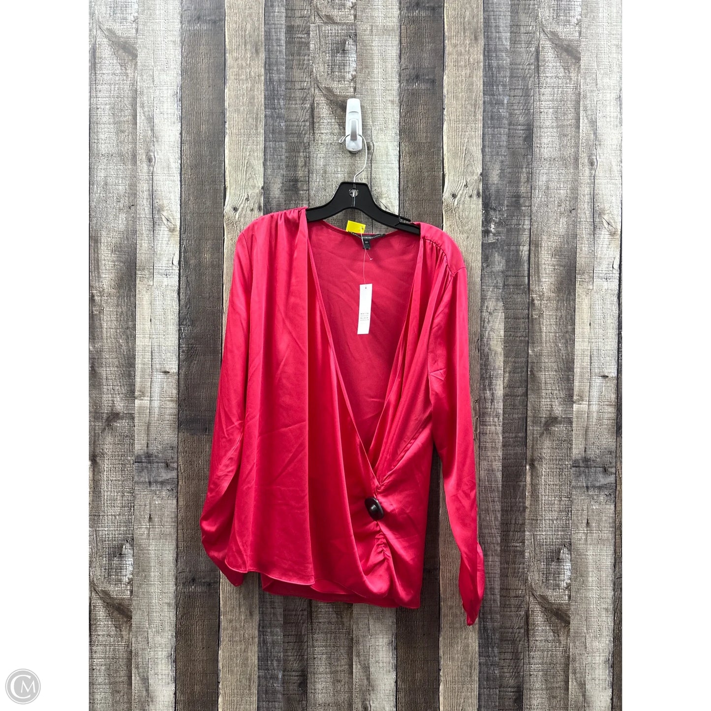 Top Long Sleeve By White House Black Market In Pink, Size: Xl