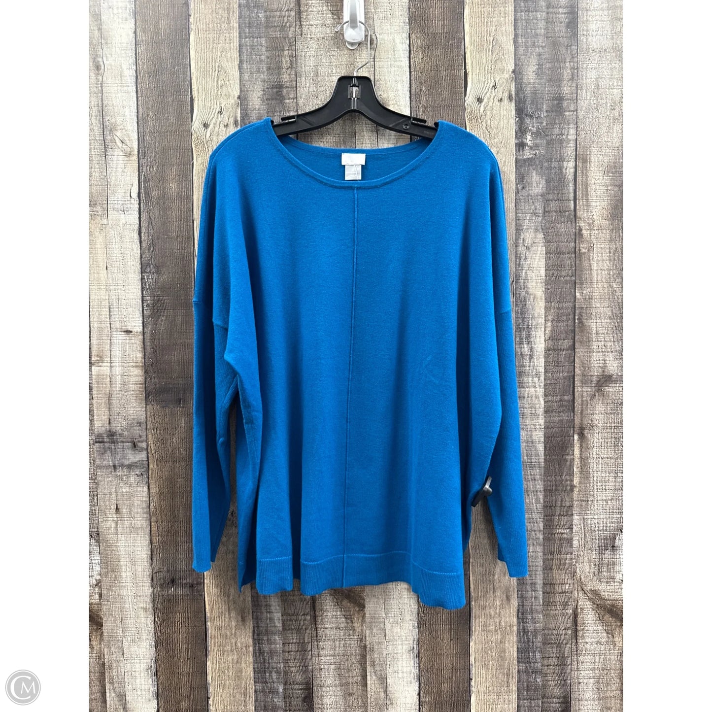 Sweater By Chicos In Blue, Size: L