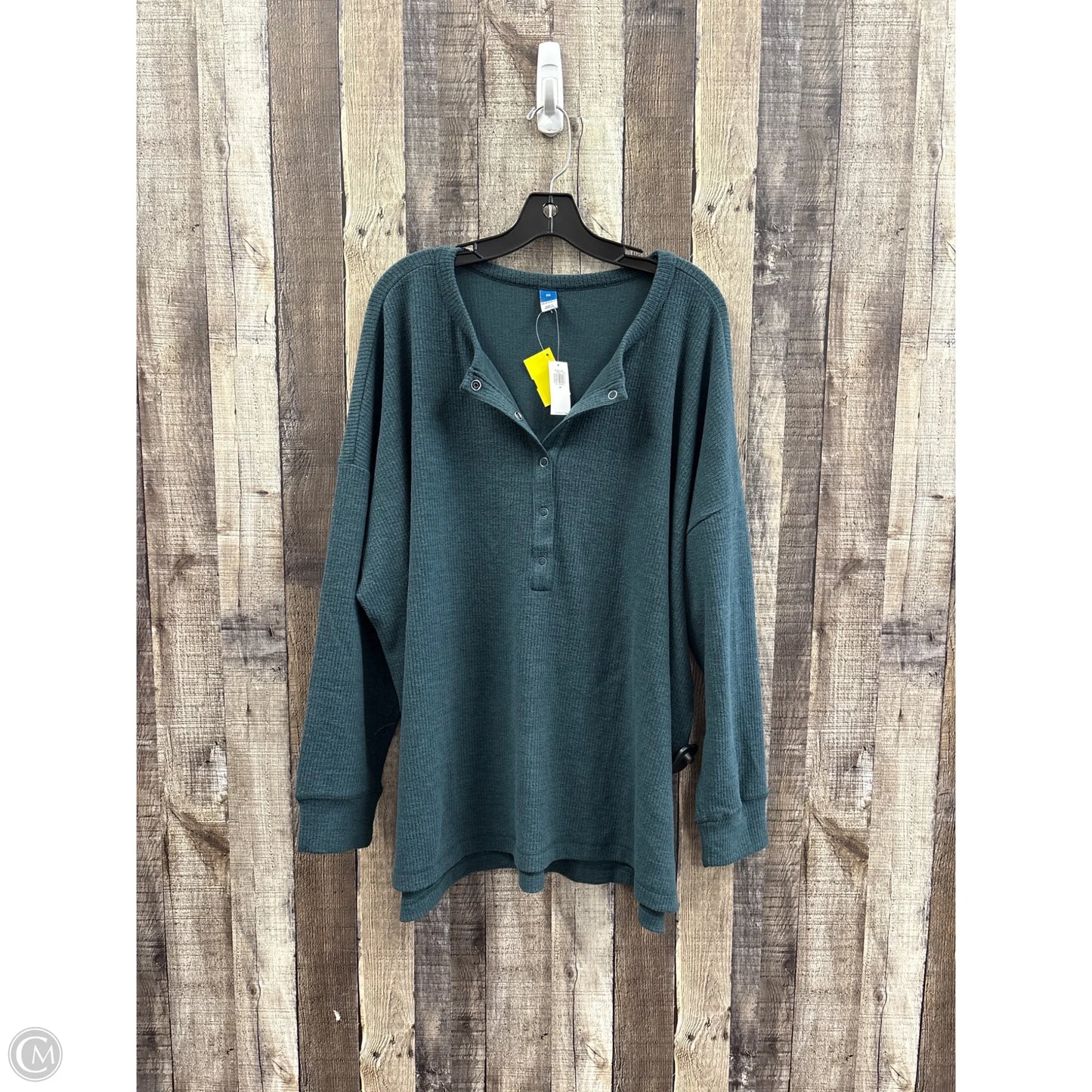Top Long Sleeve By Old Navy In Green, Size: 2x