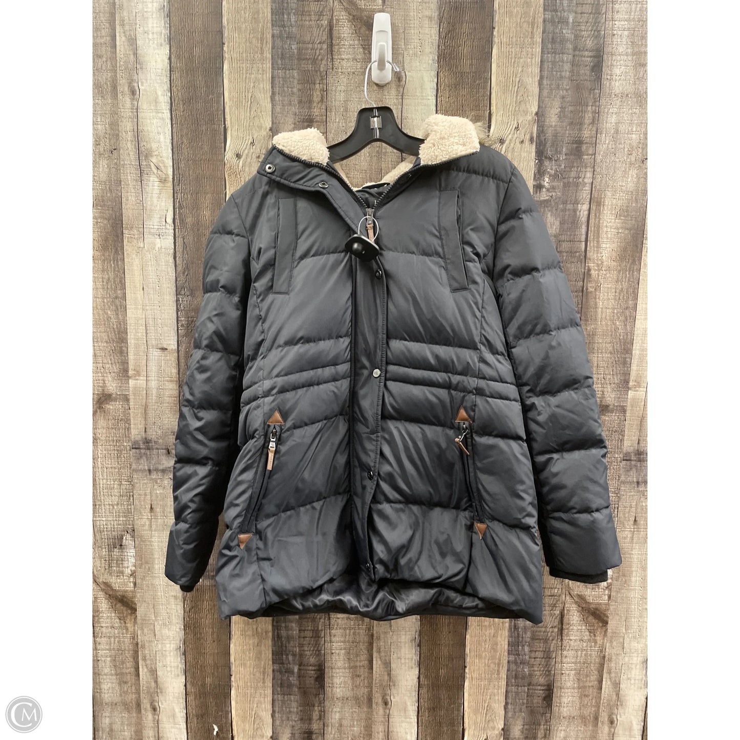 Jacket Puffer & Quilted By Lauren By Ralph Lauren In Black, Size: S
