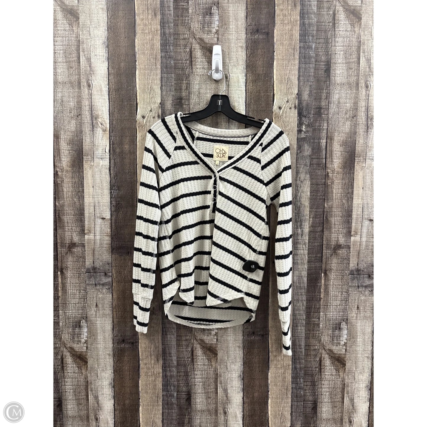 Top Long Sleeve By Chaser In Beige, Size: S