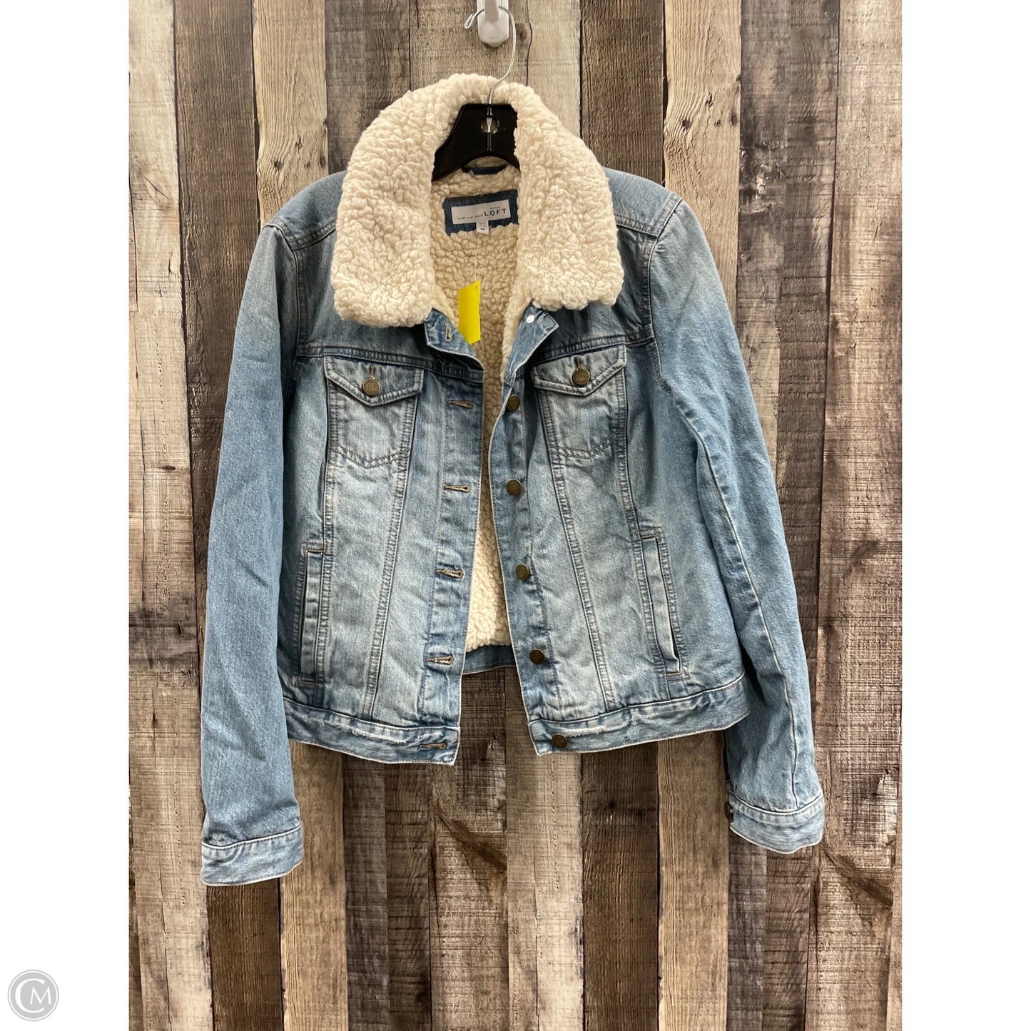 Jacket Denim By Loft In Blue Denim, Size: M
