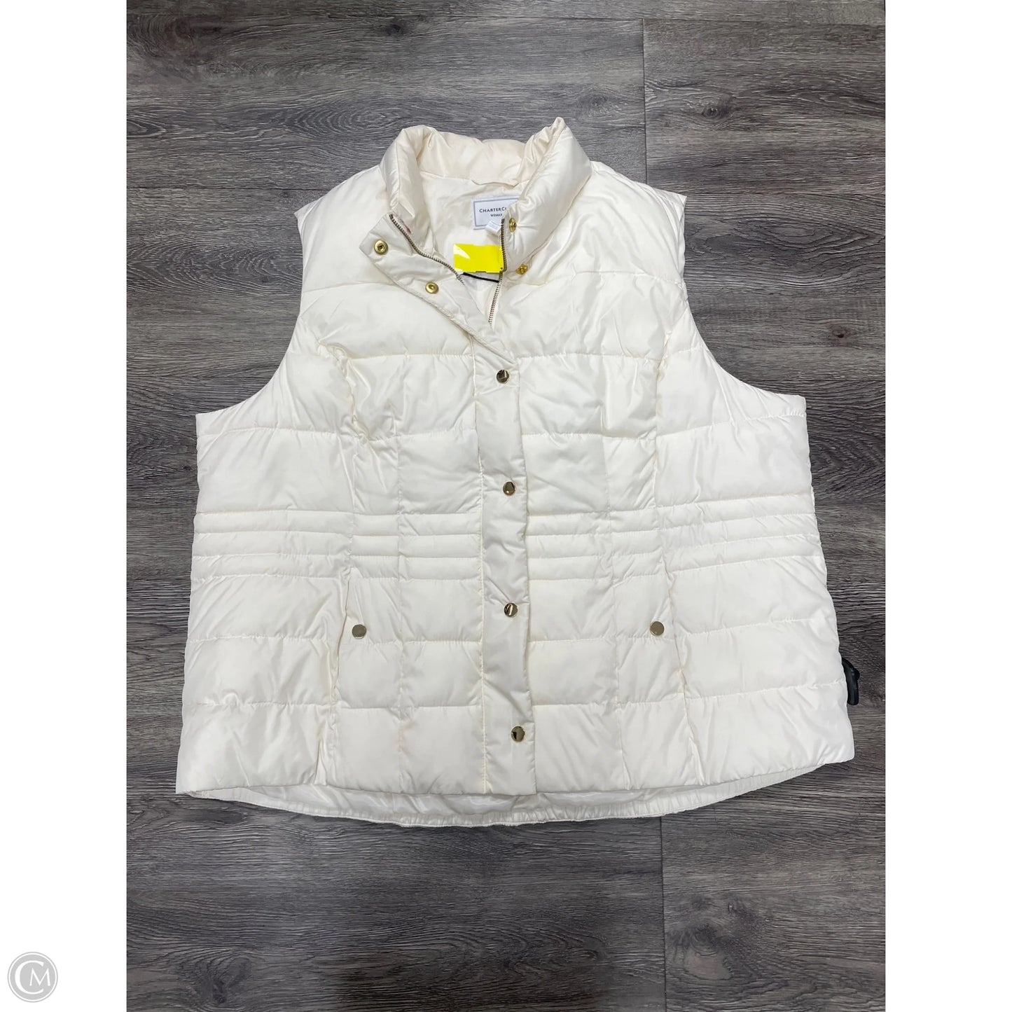 Vest Puffer & Quilted By Charter Club In Cream, Size: 3x