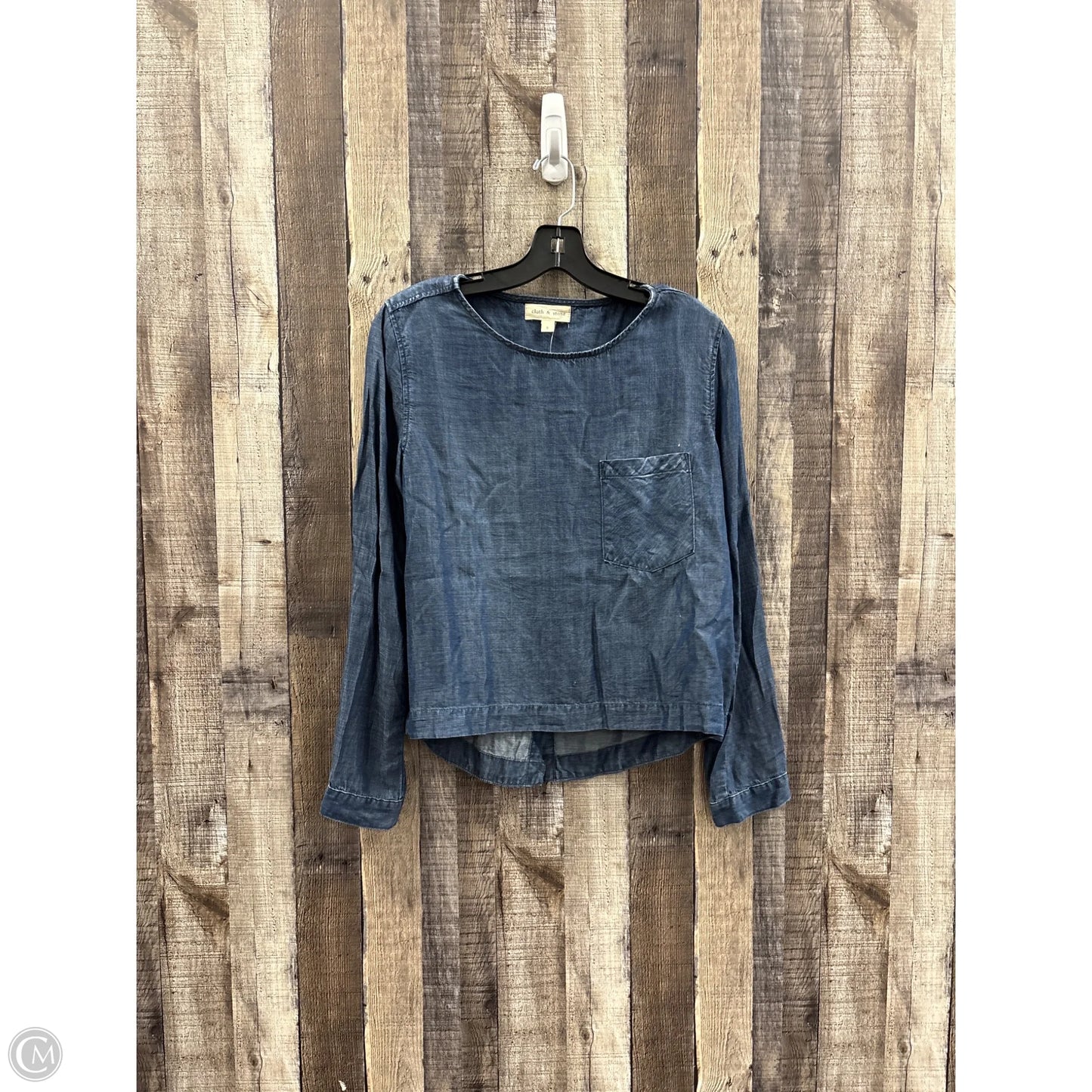 Top Long Sleeve By Cloth & Stone In Blue, Size: S