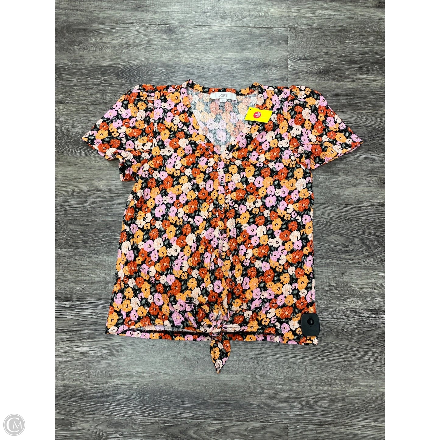 Top Short Sleeve By Loft In Orange, Size: S