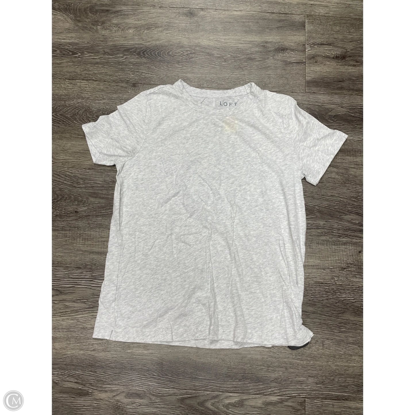 Top Short Sleeve Basic By Loft In Grey, Size: M