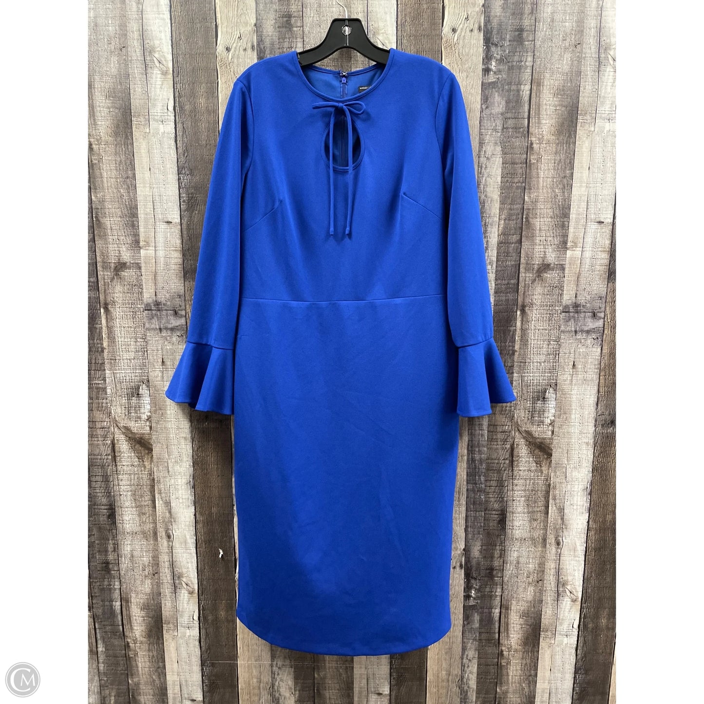Dress Casual Midi By Maggy London In Blue, Size: Xl