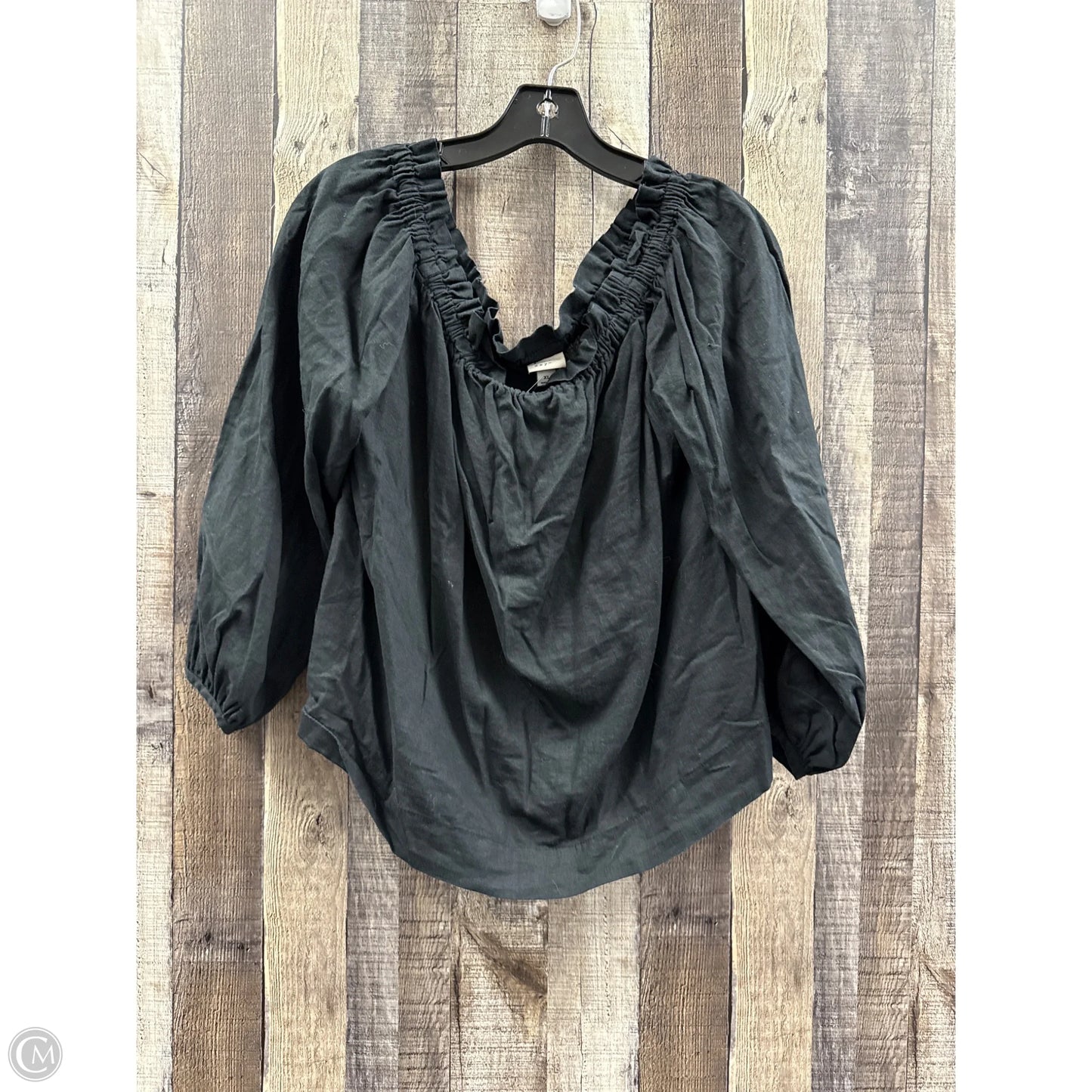 Top Long Sleeve By A New Day In Black, Size: Xl