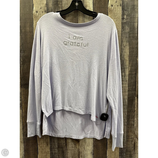Top Long Sleeve By Peace Love World In Purple, Size: M