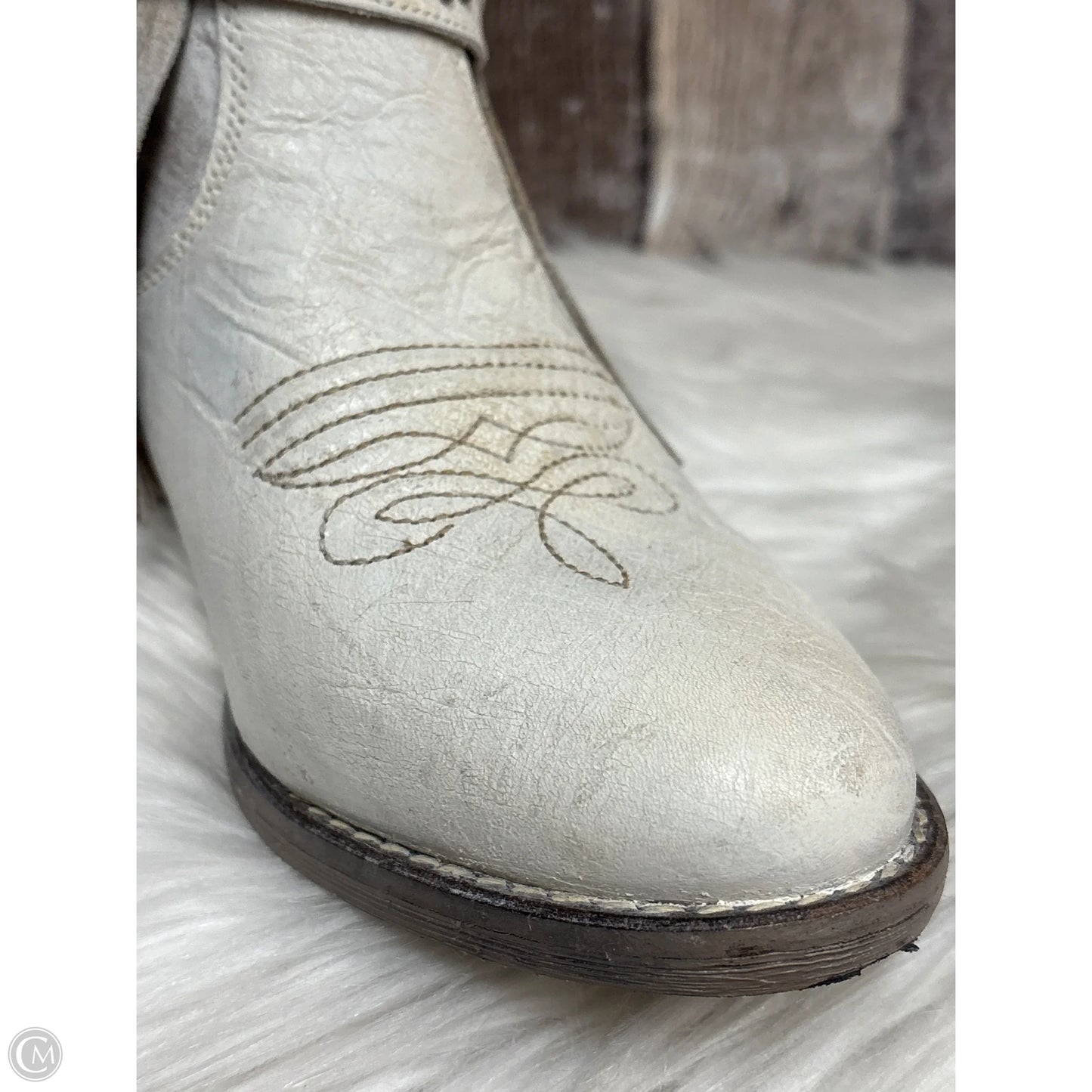 Boots Western By Cme In Ivory, Size: 7.5