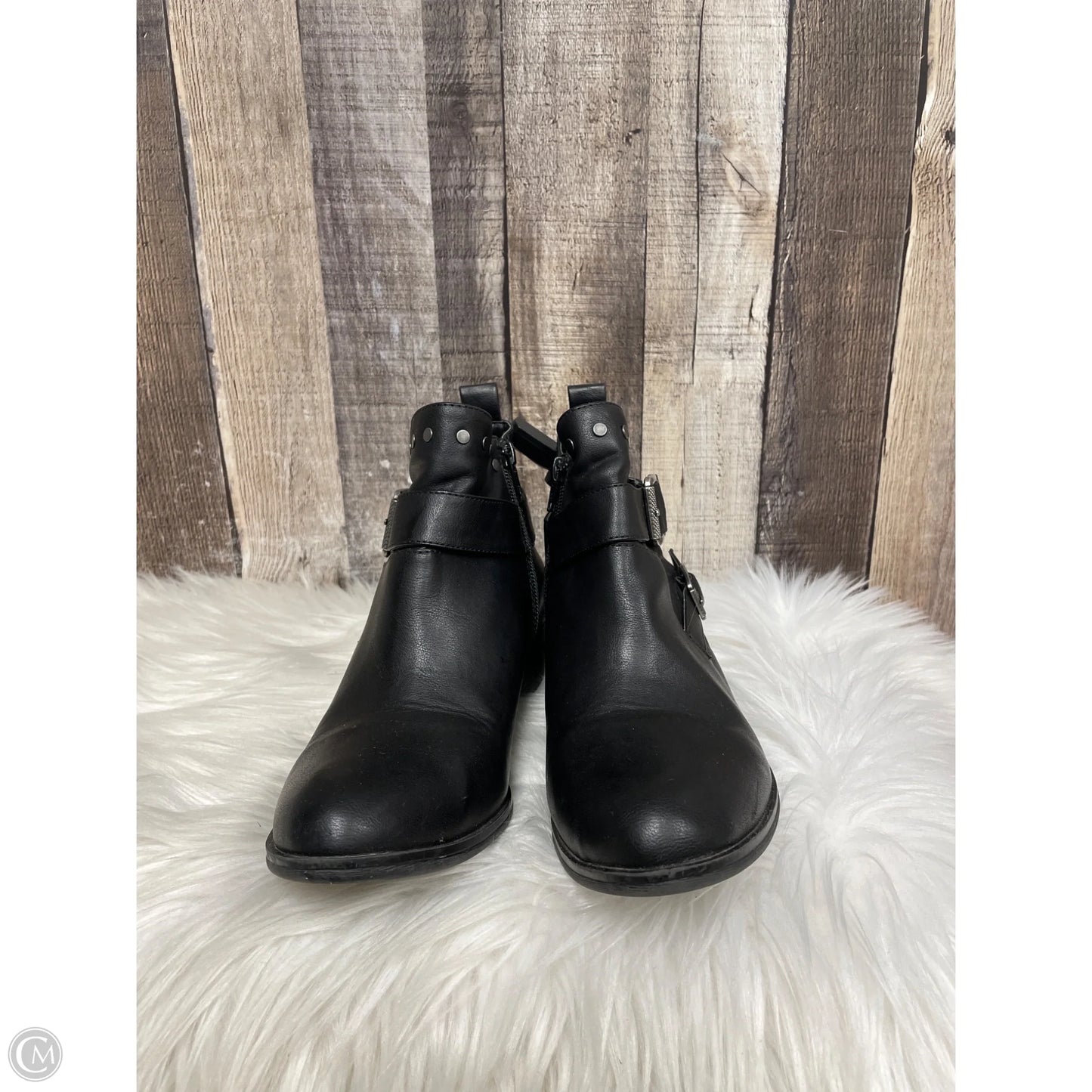 Boots Ankle Heels By Ana In Black, Size: 7