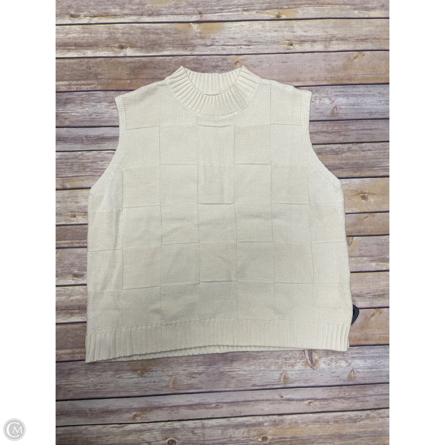 Vest Sweater By Cmf In Cream, Size: L