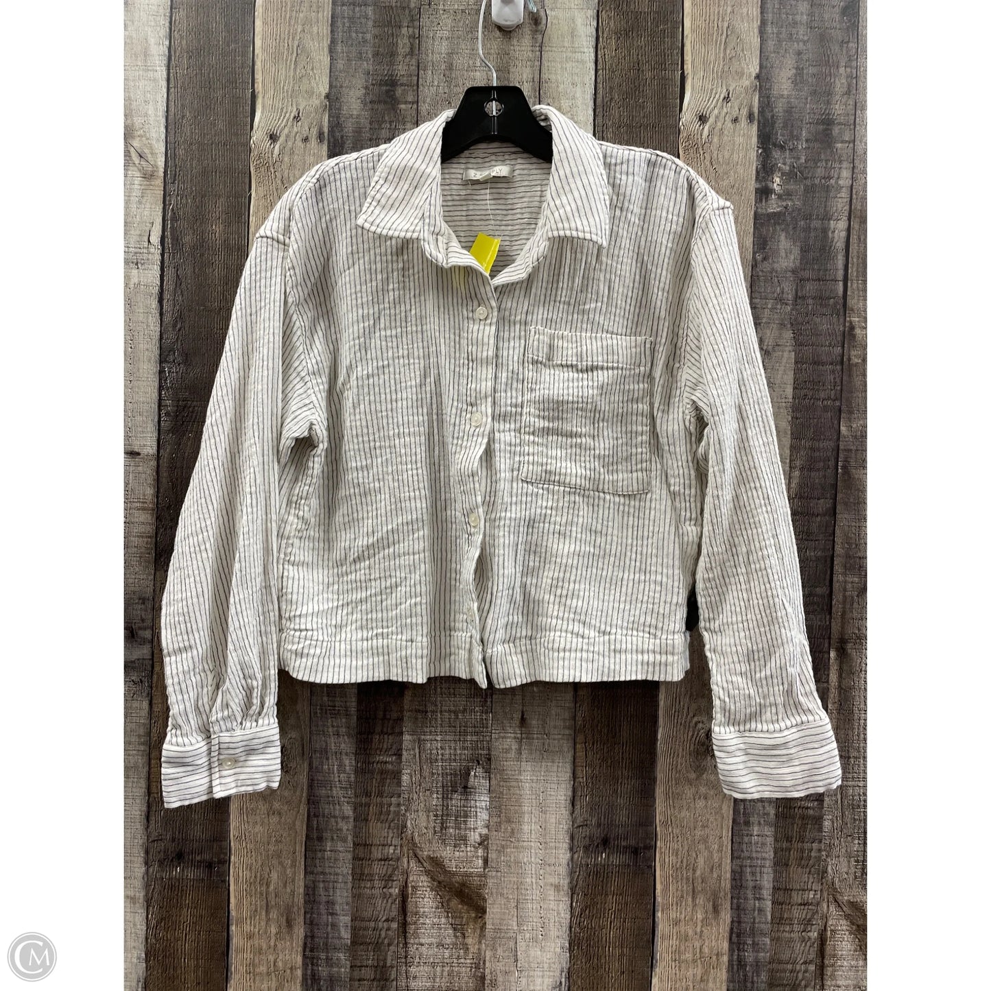 Top Long Sleeve By Z Supply In Striped Pattern, Size: S