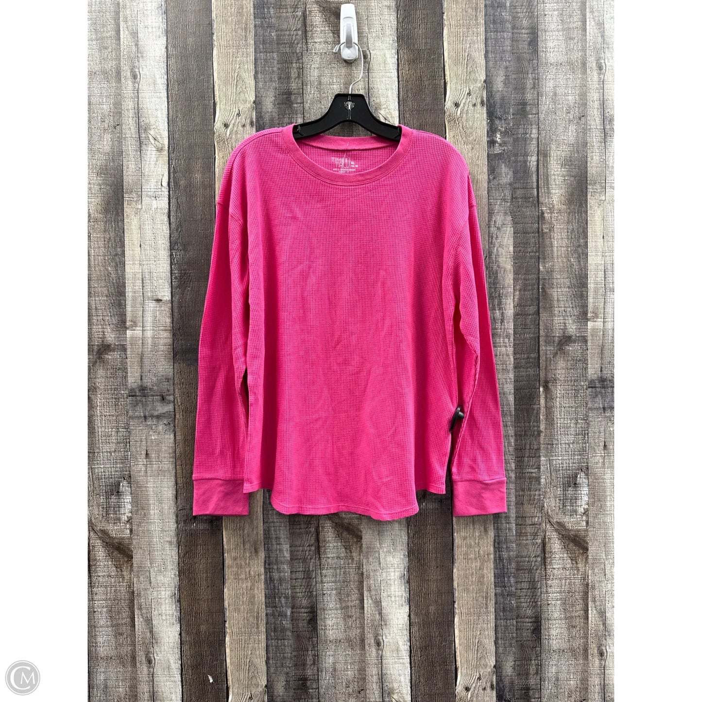 Top Long Sleeve By Time And Tru In Pink, Size: Xl