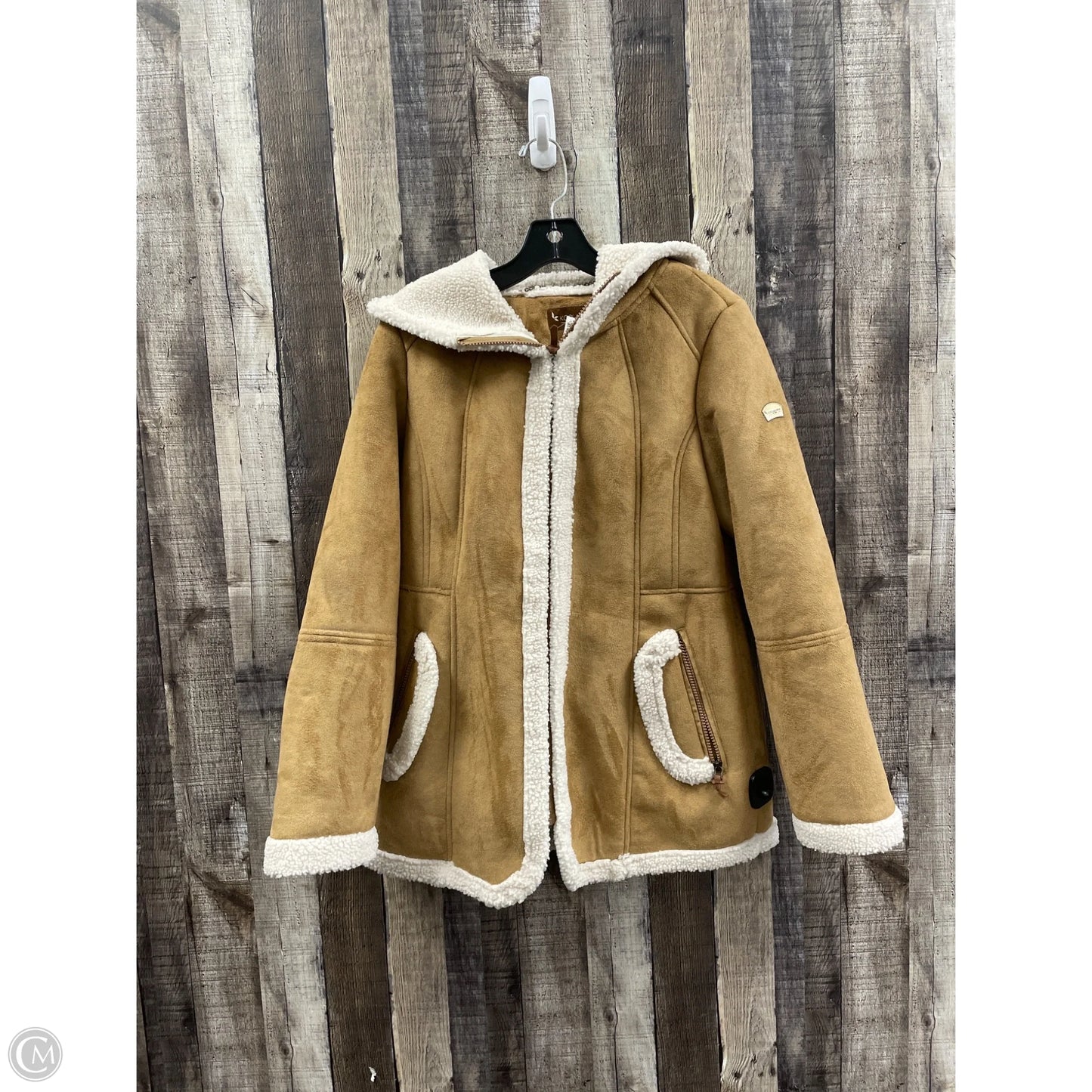 Jacket Faux Fur & Sherpa By Koolaburra By Ugg In Tan, Size: S