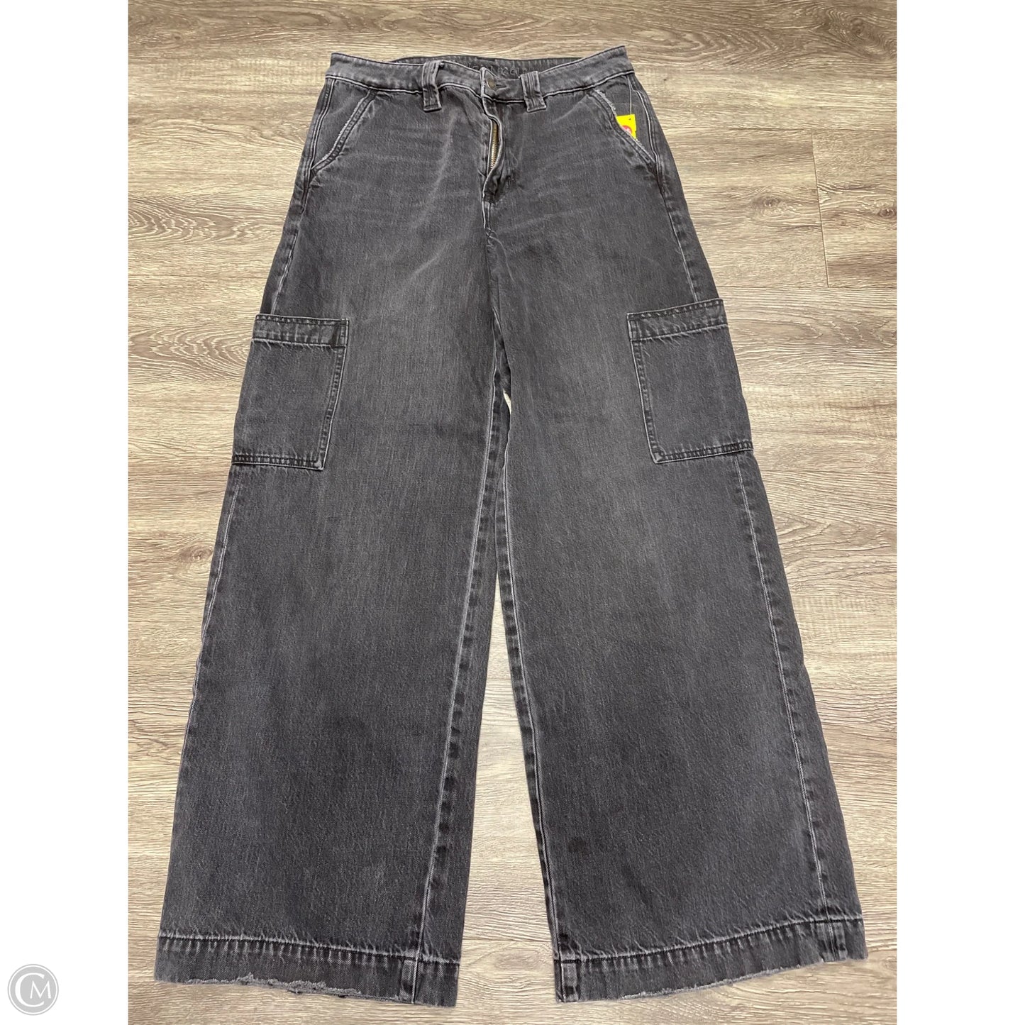 Jeans Wide Leg By American Eagle In Black, Size: 8