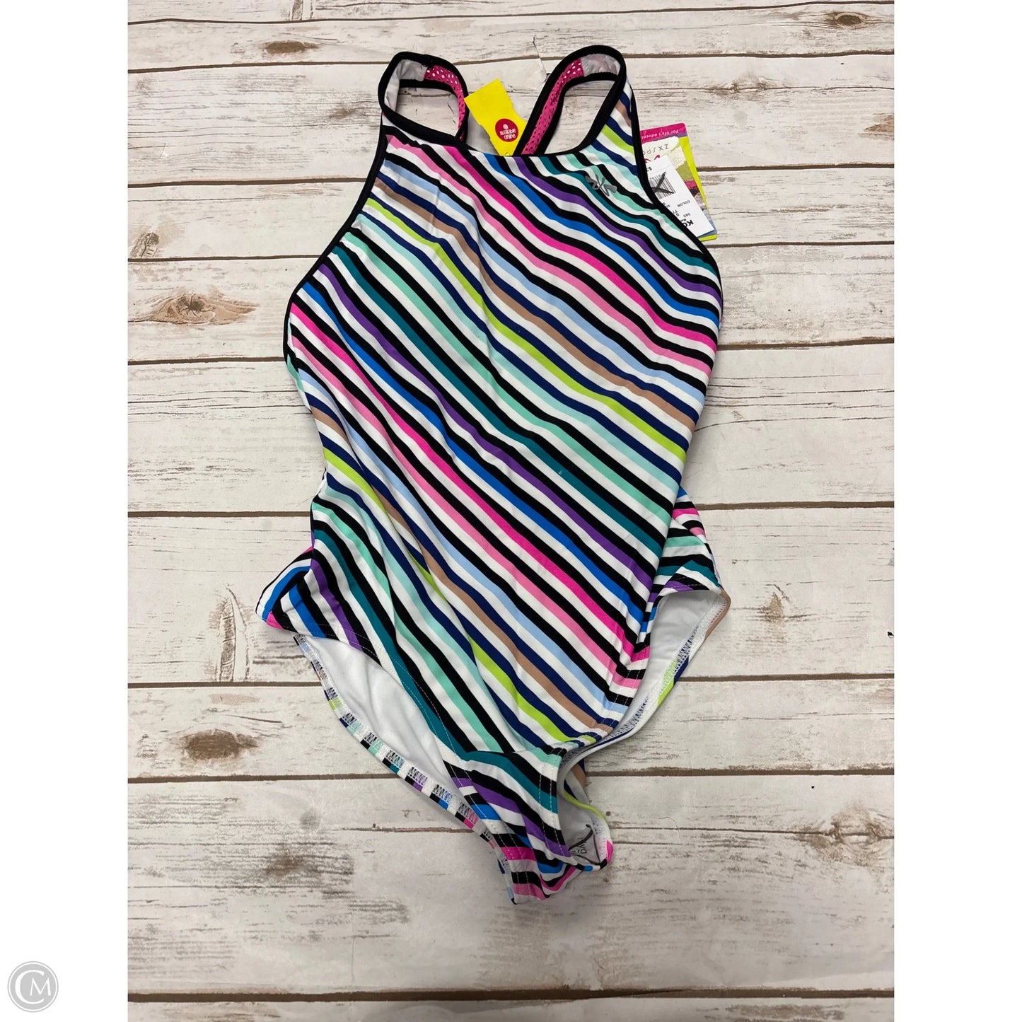 Swimsuit By Cme In Striped Pattern, Size: S
