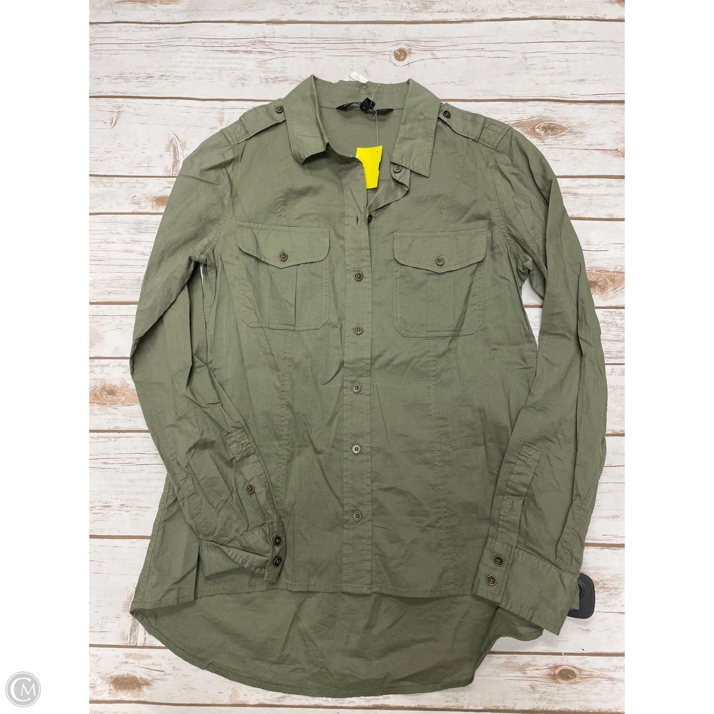 Top Long Sleeve By White House Black Market In Green, Size: Xs