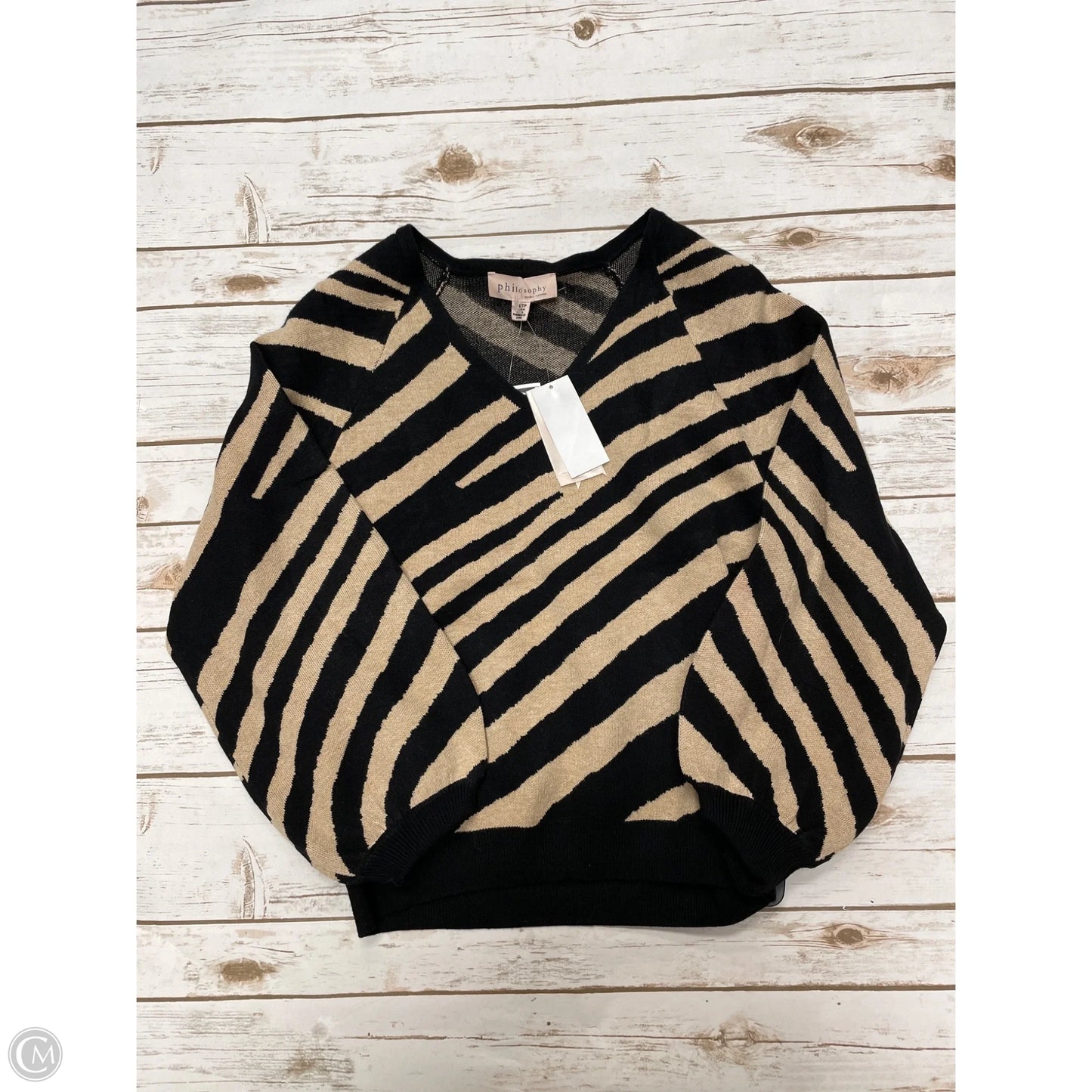 Sweater By Philosophy In Black & Brown, Size: Xs