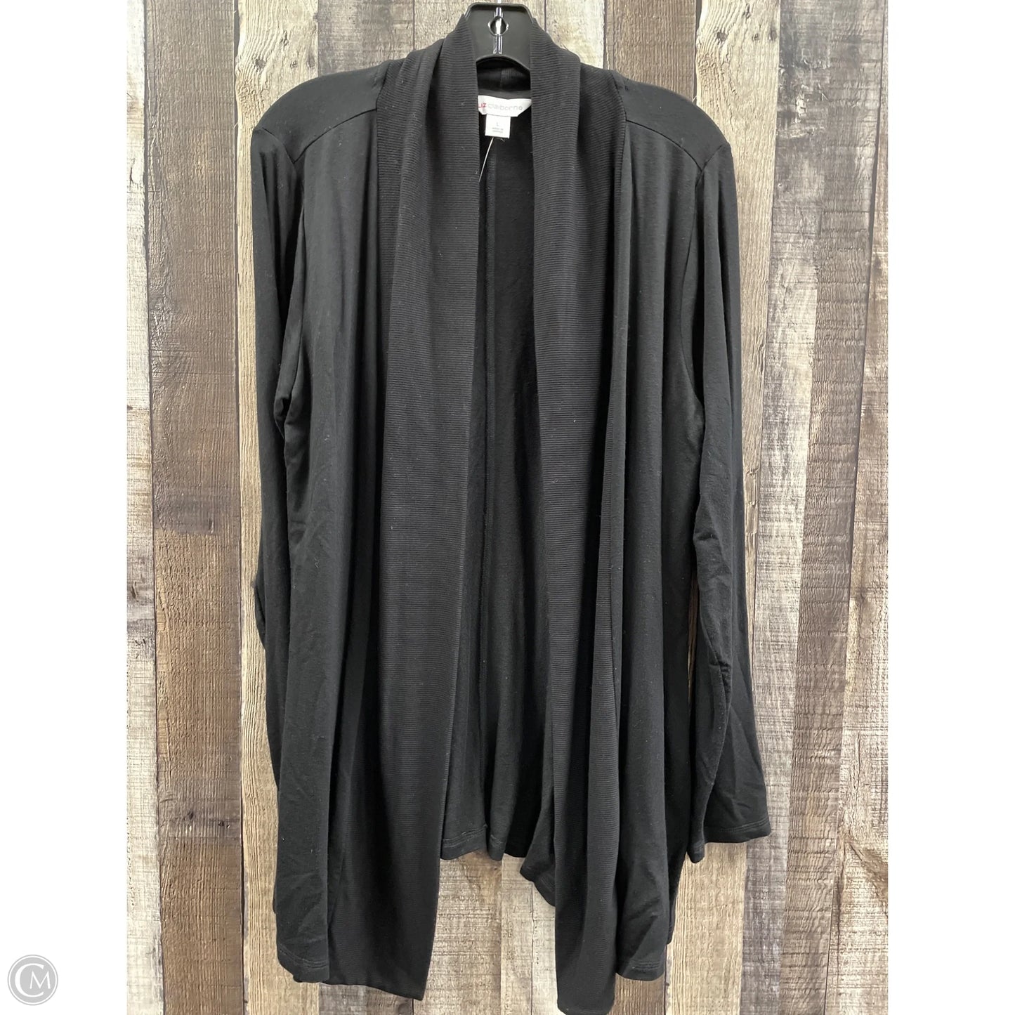 Cardigan By Liz Claiborne In Black, Size: L
