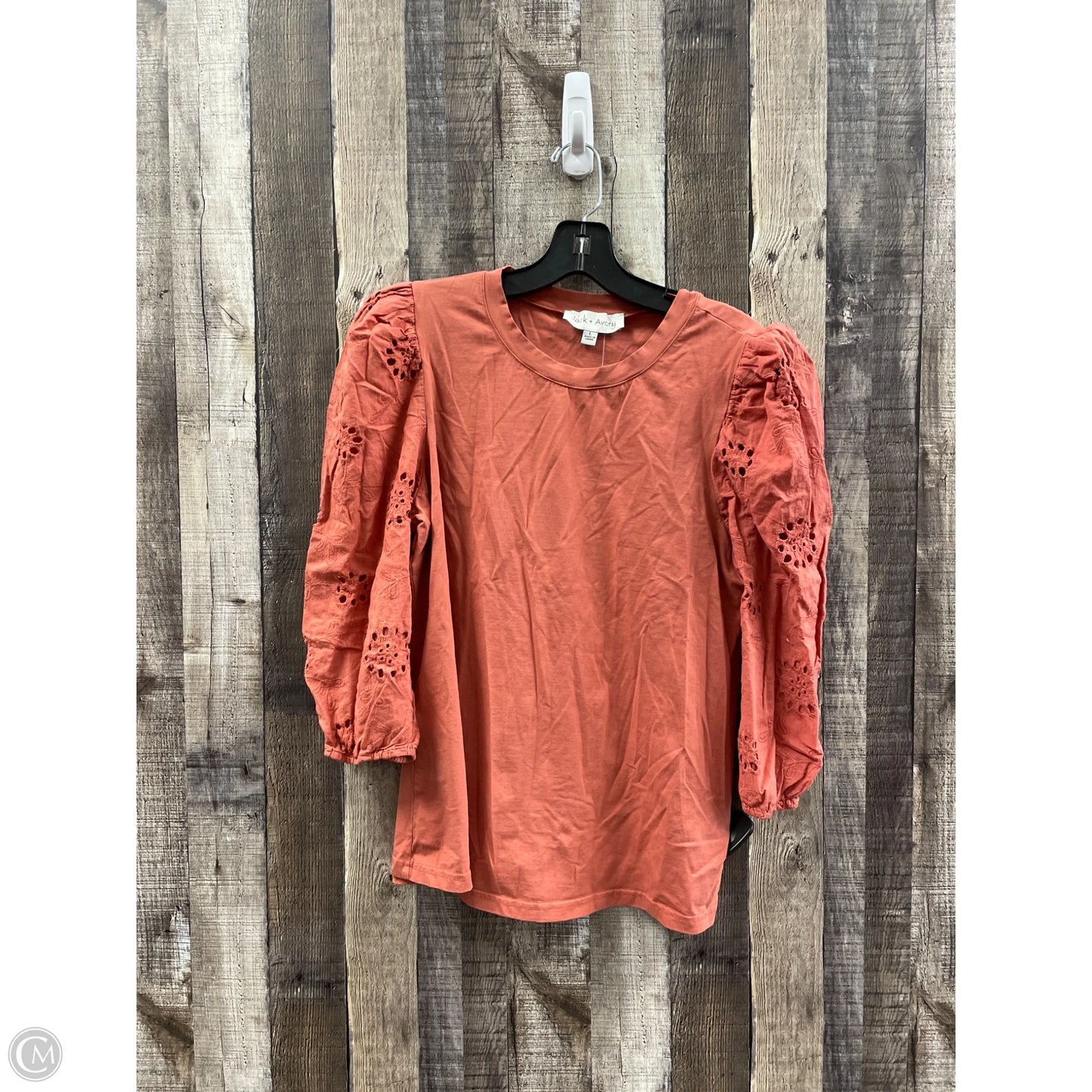 Top 3/4 Sleeve By Cme In Brown, Size: L