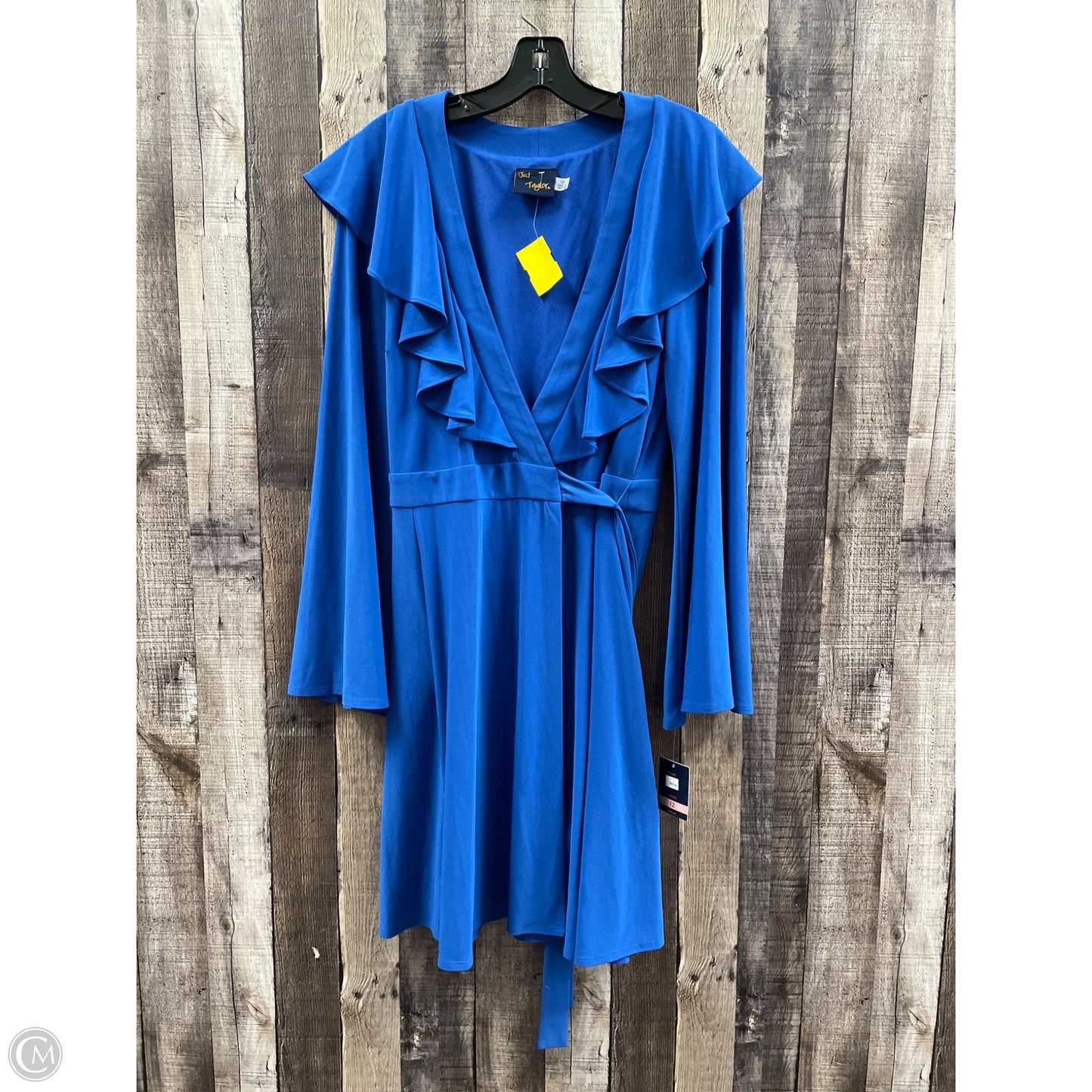 Dress Casual Midi By Just Taylor In Blue, Size: L