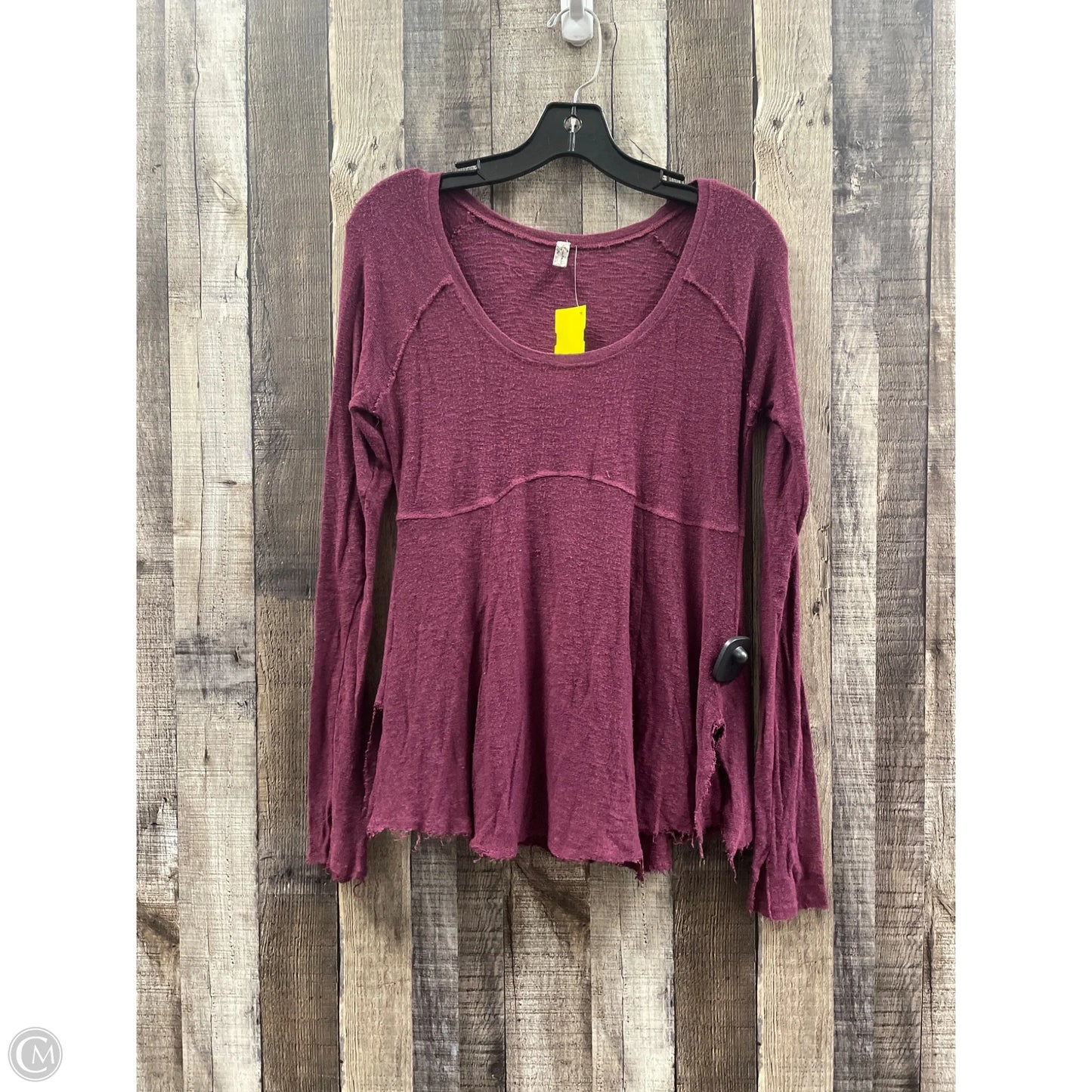Top Long Sleeve By Free People In Maroon, Size: L