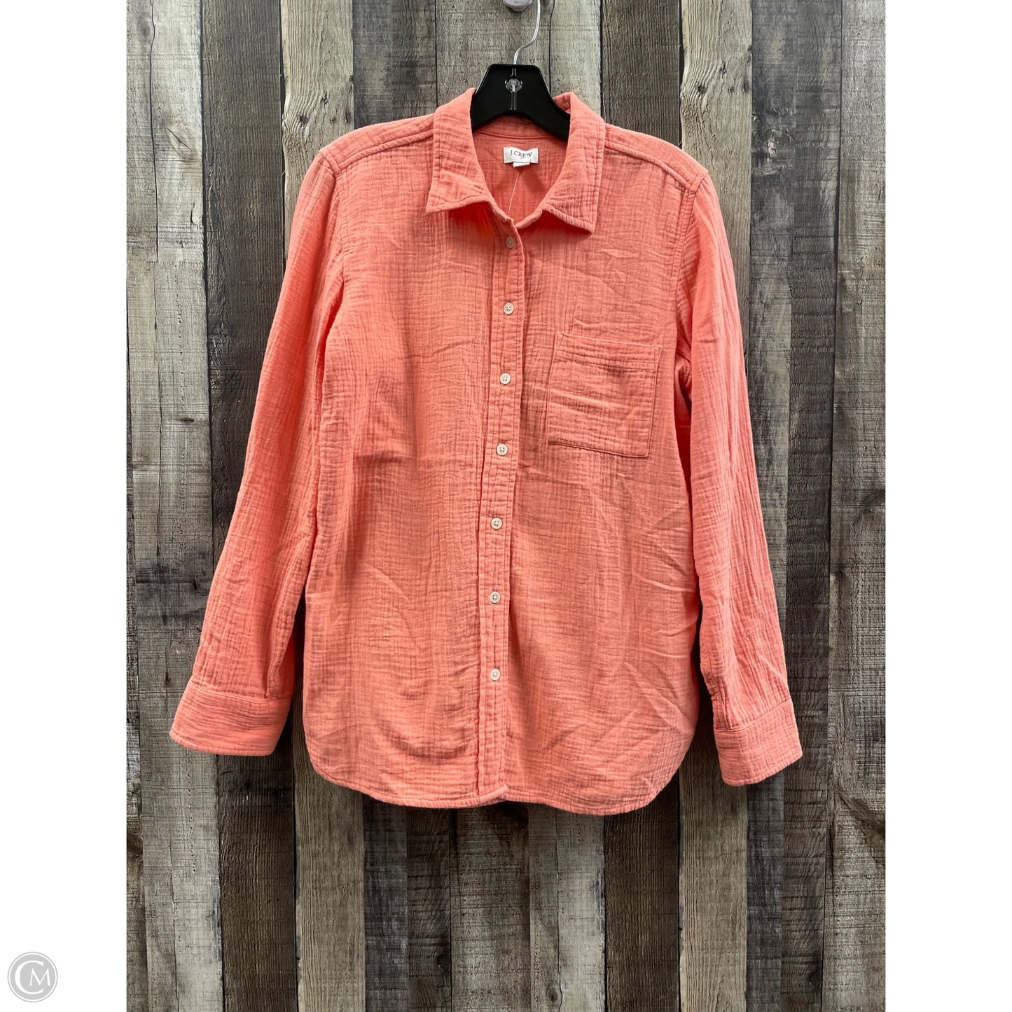Top Long Sleeve By J. Crew In Orange, Size: S