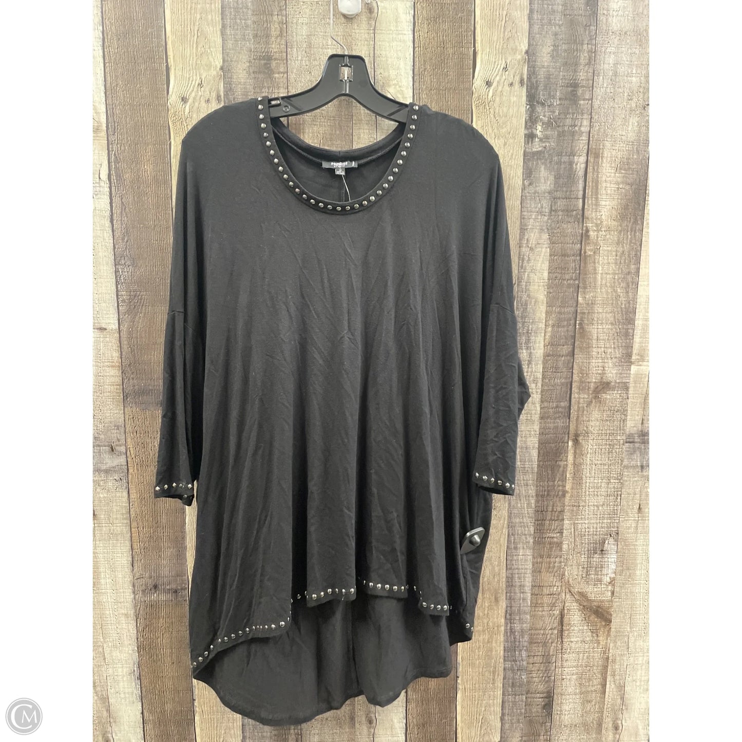 Top Long Sleeve By Premise Studio In Black, Size: 1x