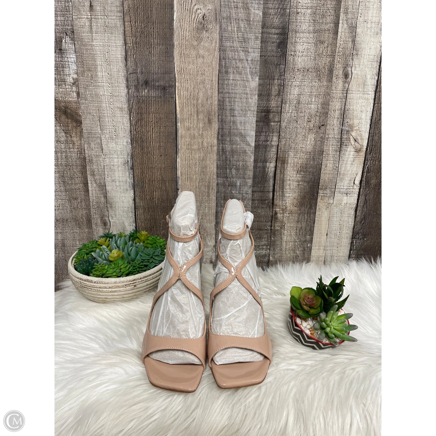 Sandals Heels Stiletto By Nine West In Beige, Size: 8