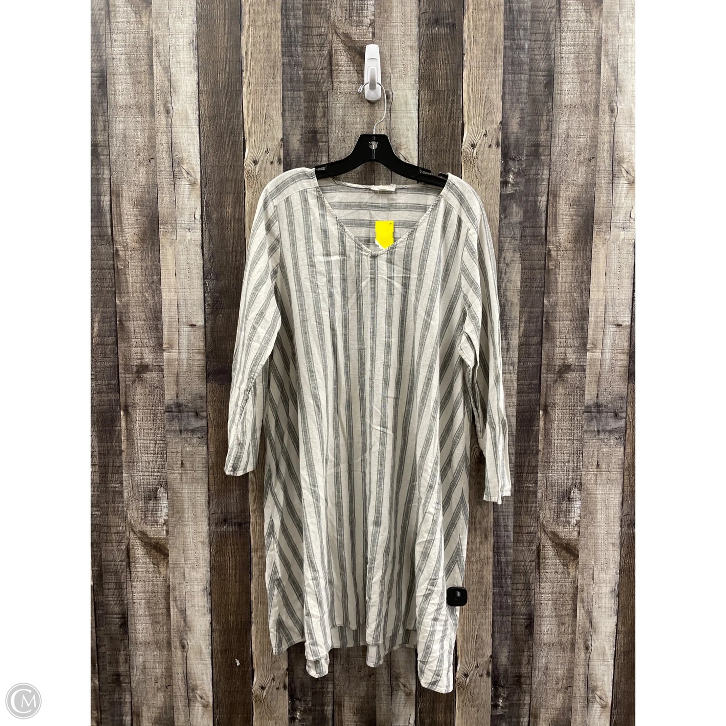 Dress Casual Midi By Eileen Fisher In Striped Pattern, Size: L