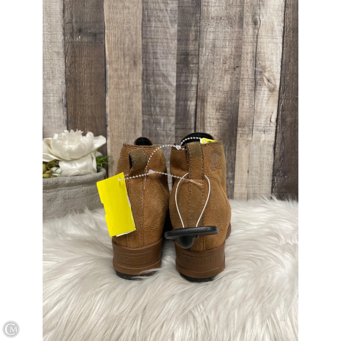 Boots Ankle Heels By Sorel In Brown, Size: 7