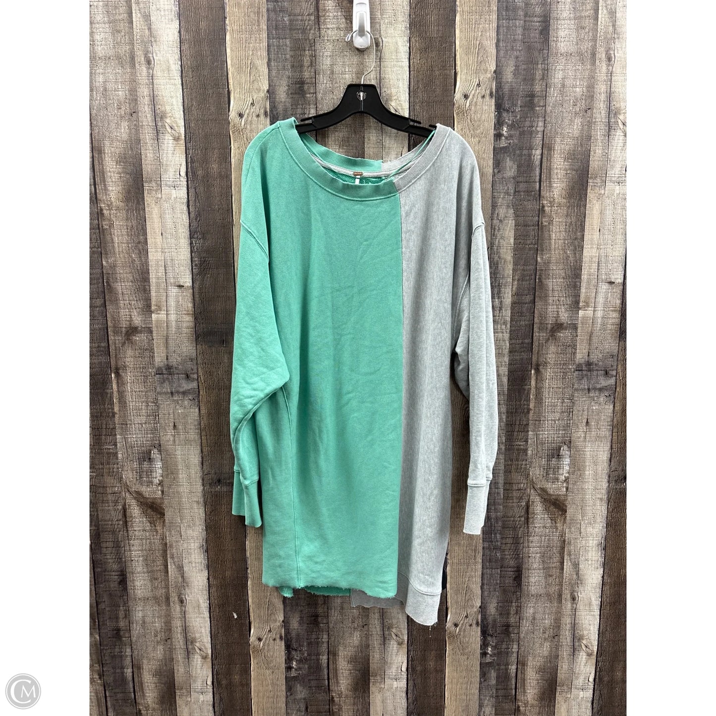 Dress Casual Midi By Free People In Green & Grey, Size: S