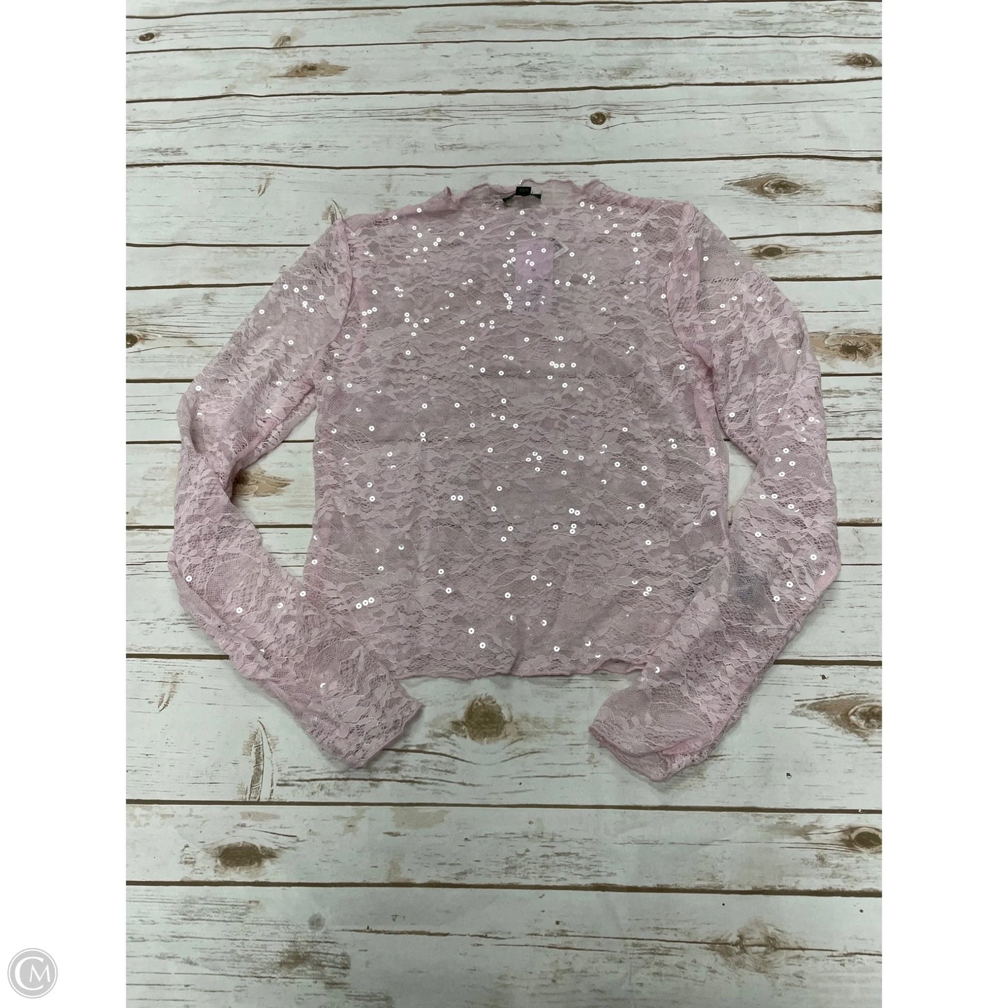 Top Long Sleeve By Wild Fable In Pink, Size: M
