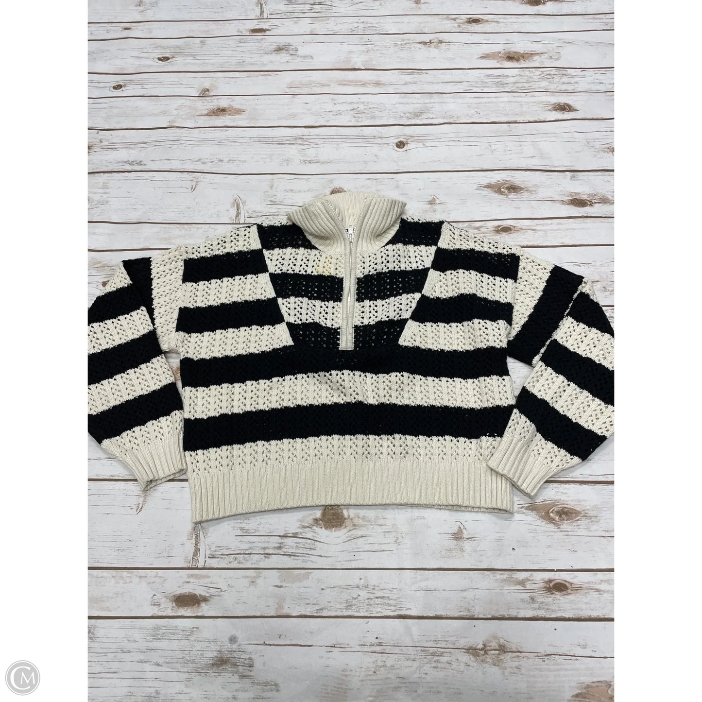 Sweater By A New Day In Black & Cream, Size: S