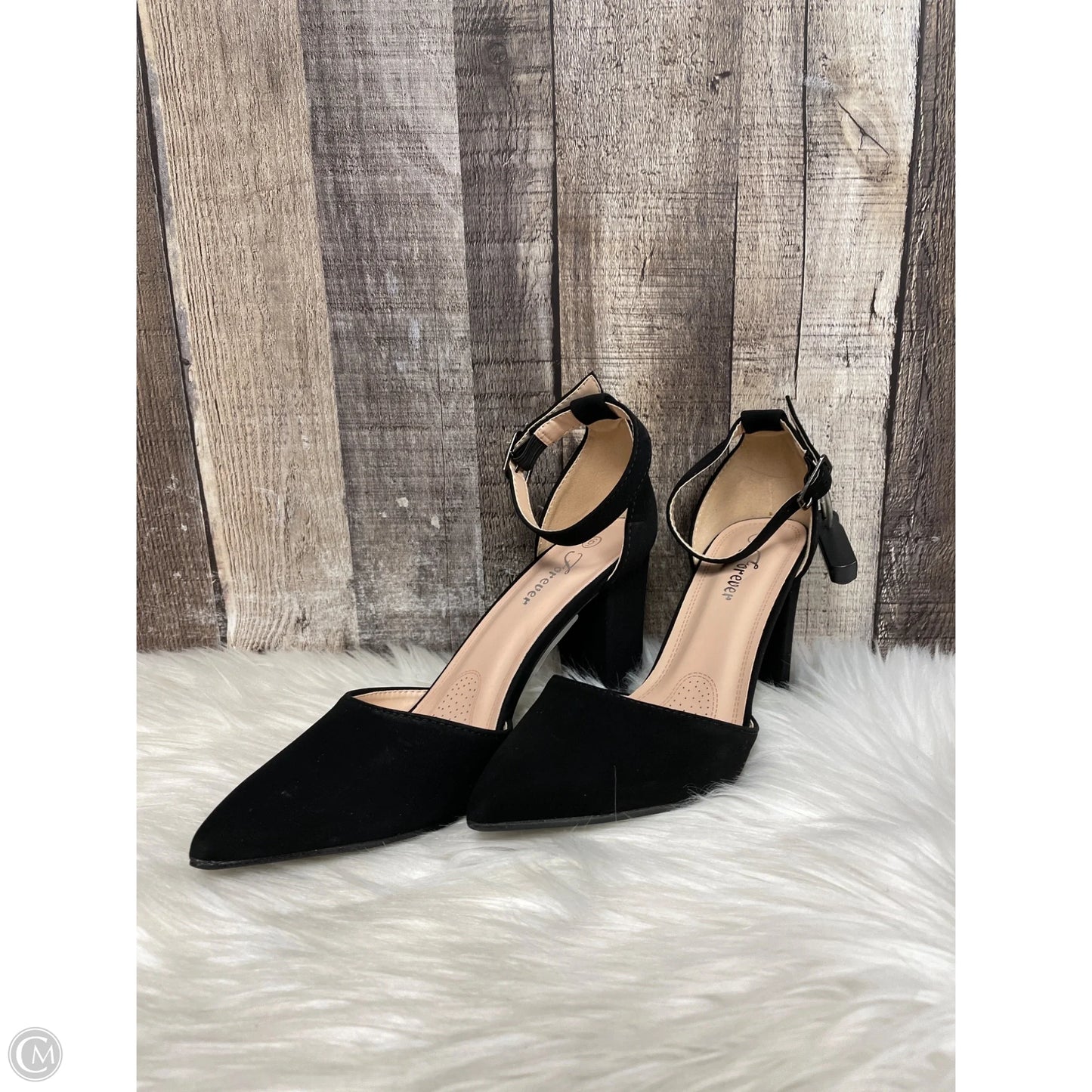 Shoes Heels Block By Forever In Black, Size: 6