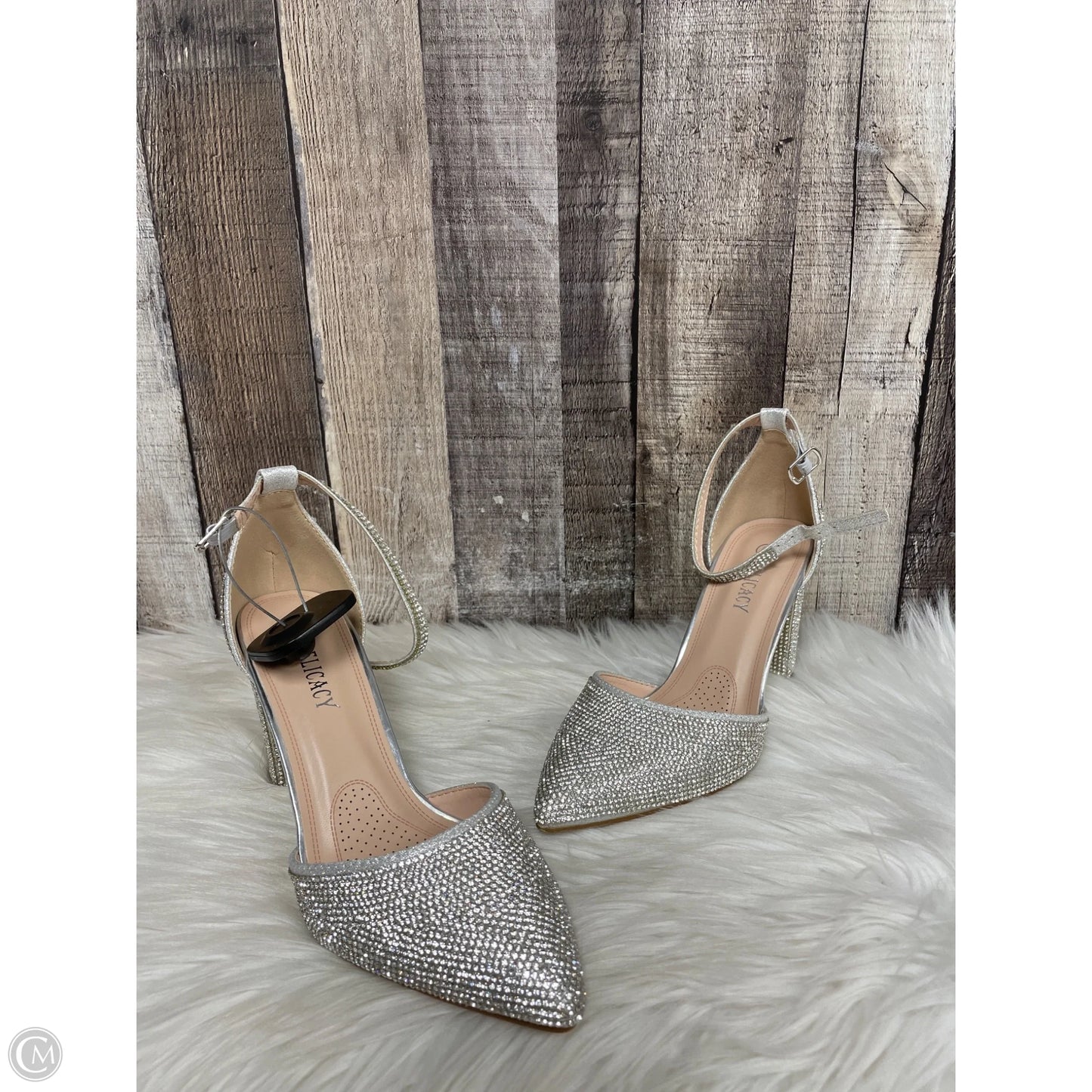 Shoes Heels Block By Cme In Silver, Size: 6