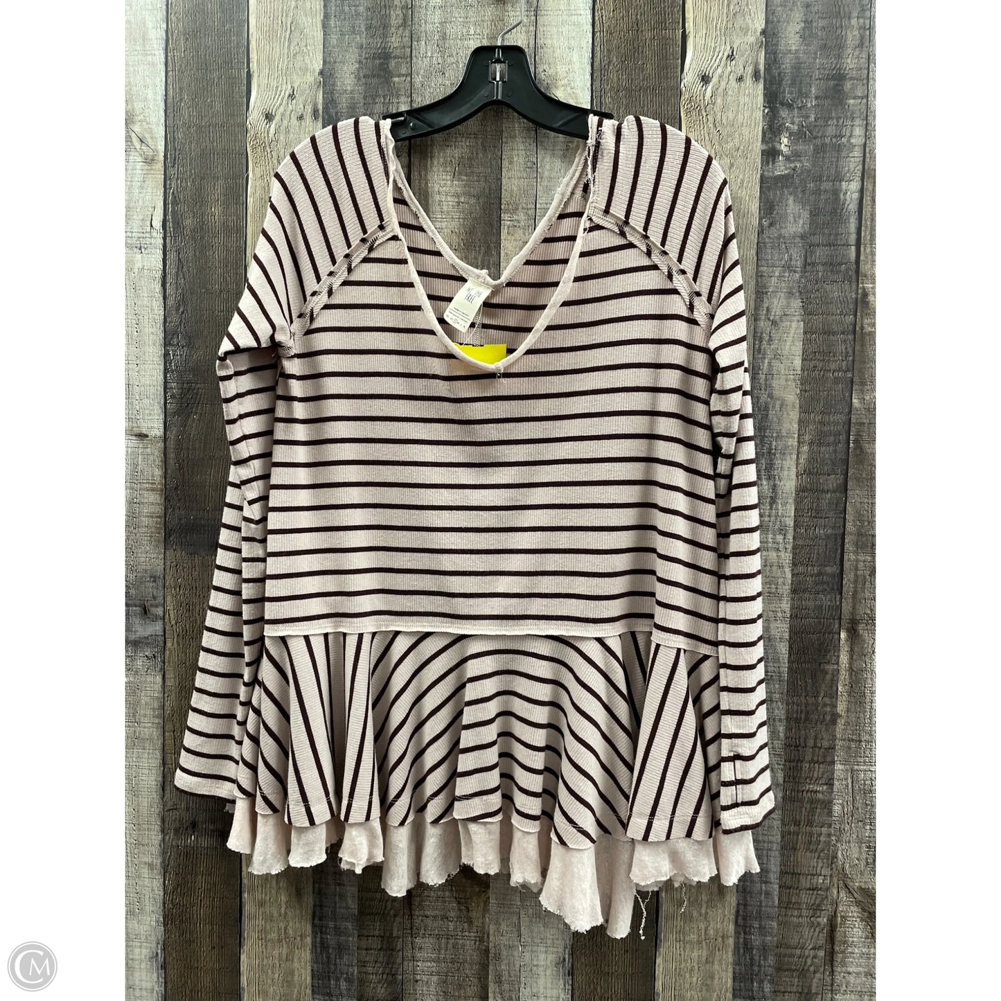 Top Long Sleeve By We The Free In Striped Pattern, Size: S