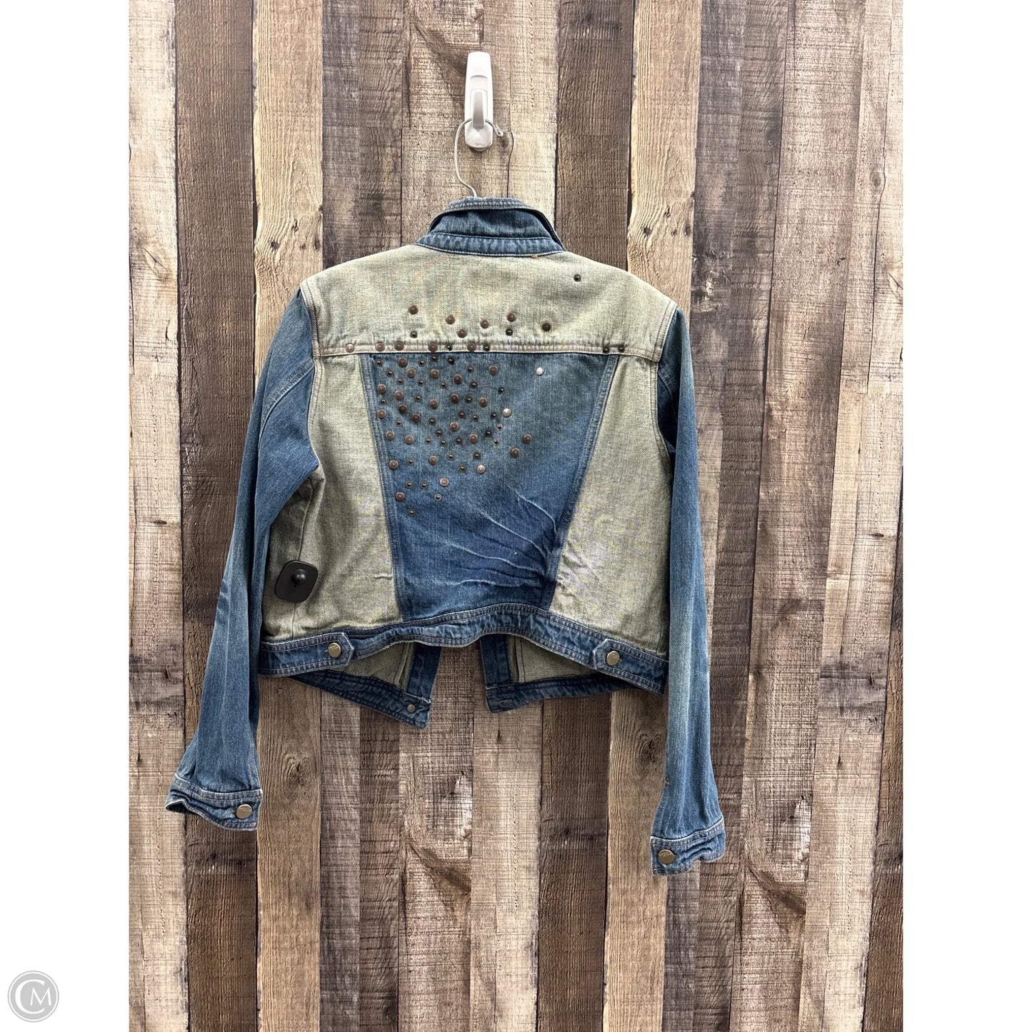 Jacket Denim By Dkny In Blue Denim, Size: L