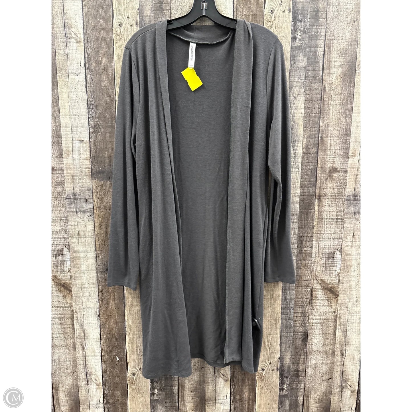 Cardigan By Zenana Outfitters In Grey, Size: L