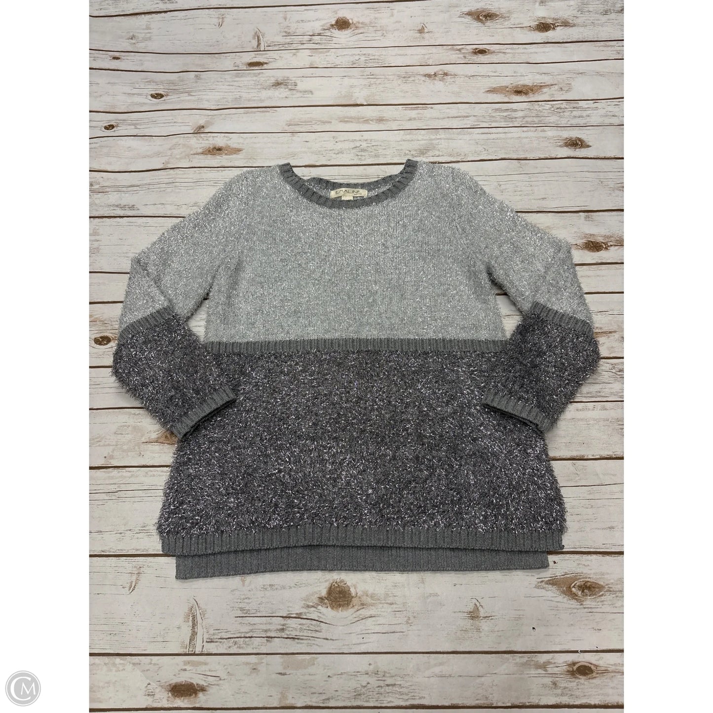Sweater By Emaline In Silver, Size: Mp