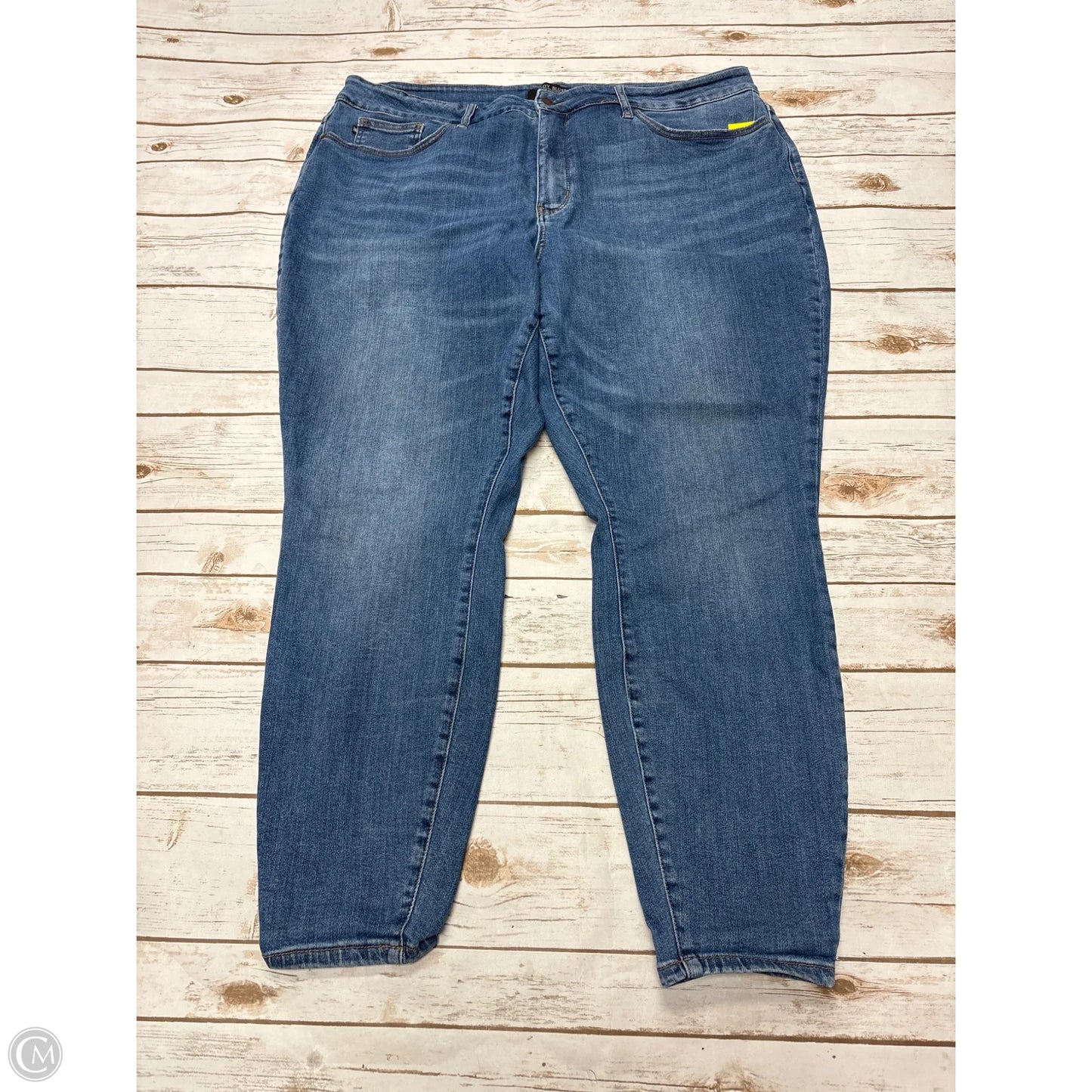 Jeans Skinny By Judy Blue In Blue Denim, Size: 22